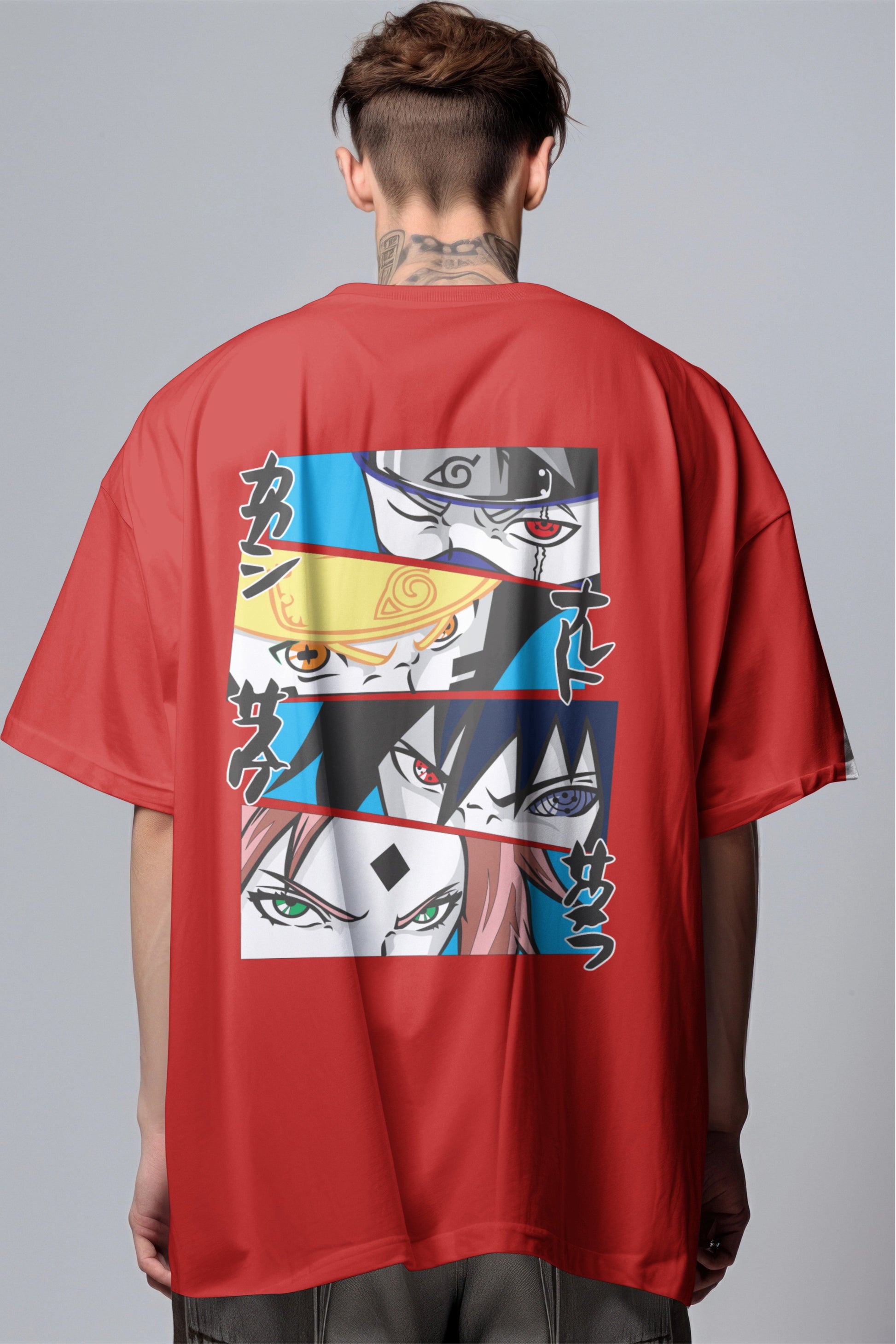Team 7 Eyes of Power Graphic Printed Oversized T-shirt Harble Outfits