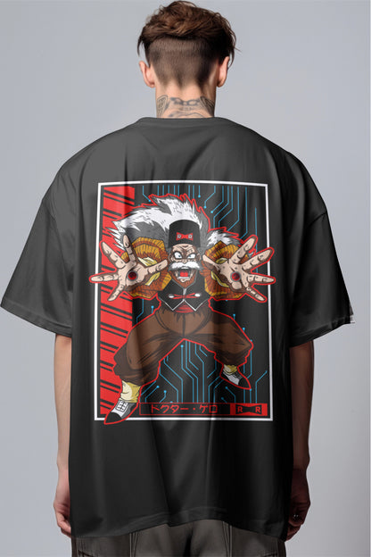 Dragon Ball Z Dr. Gero Android Creator Printed Oversized T-shirt