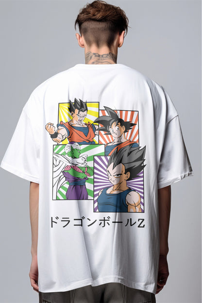 DBZ Legends Panel Graphic Printed Oversized T-shirt Harble Outfits