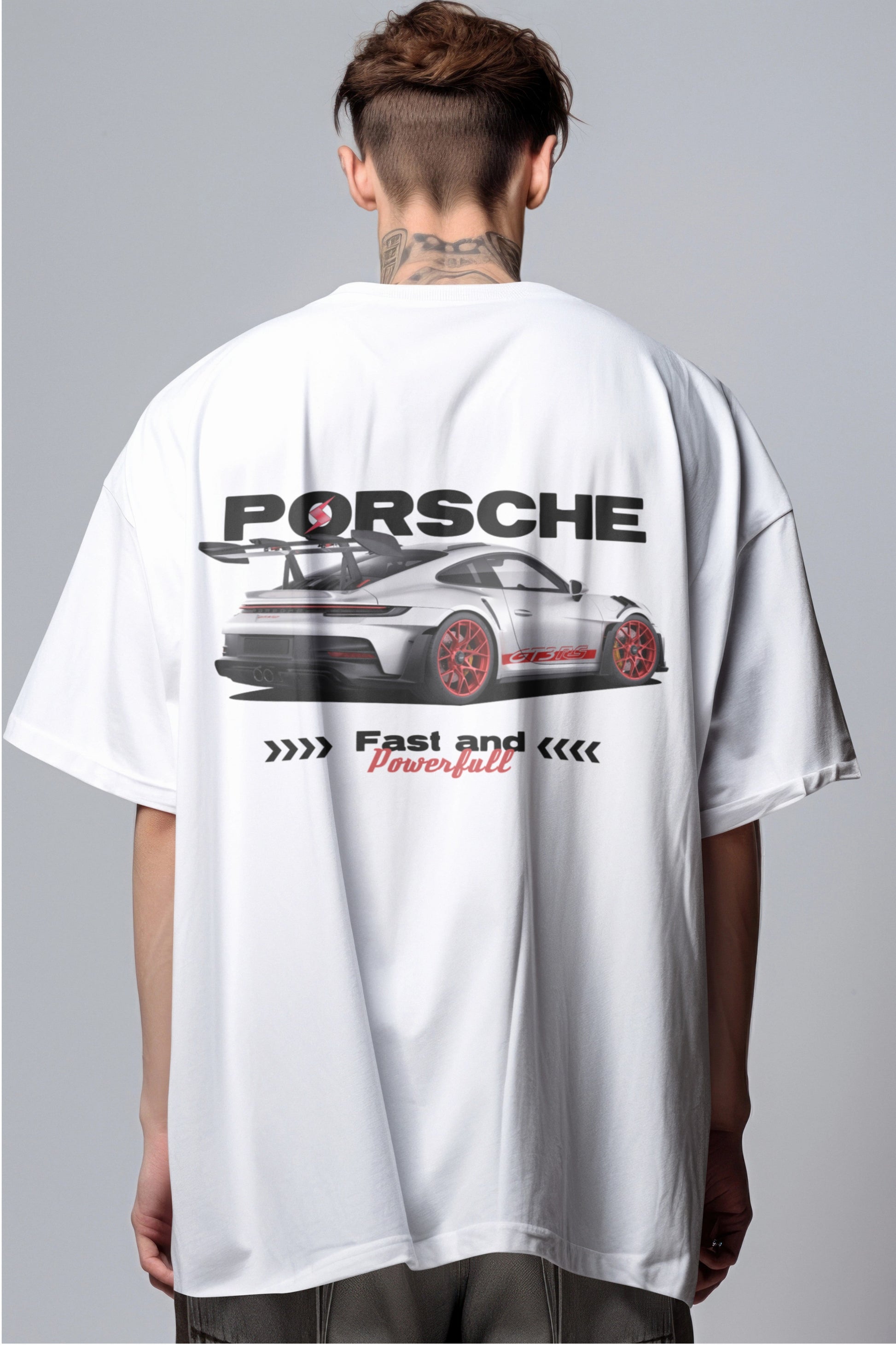 Porsche GT3 RS Graphic Printed Oversized T-shirt Harble Outfits