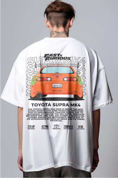 Fast & Furious Toyota Supra MK4 Graphic Printed Oversized T-shirt Harble Outfits