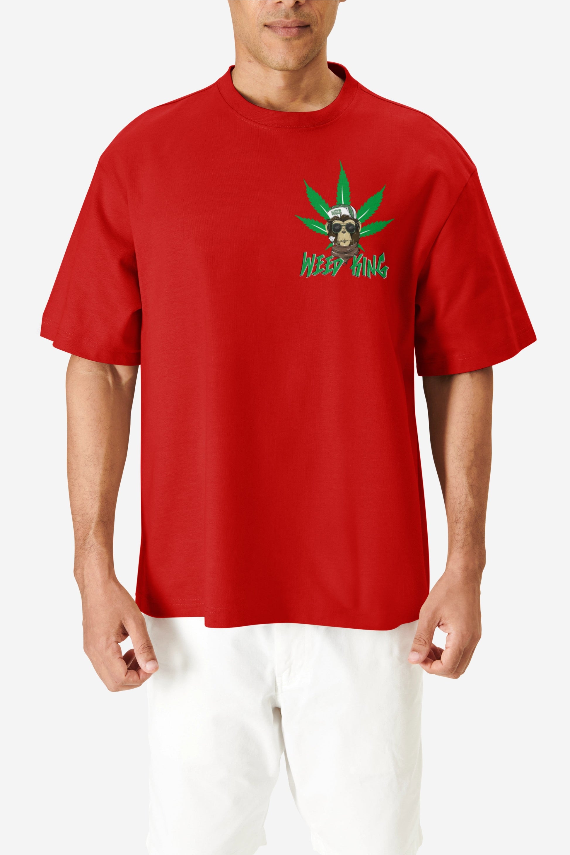 Weed King Streetwear Graphic Printed Oversized T-shirt Harble Outfits