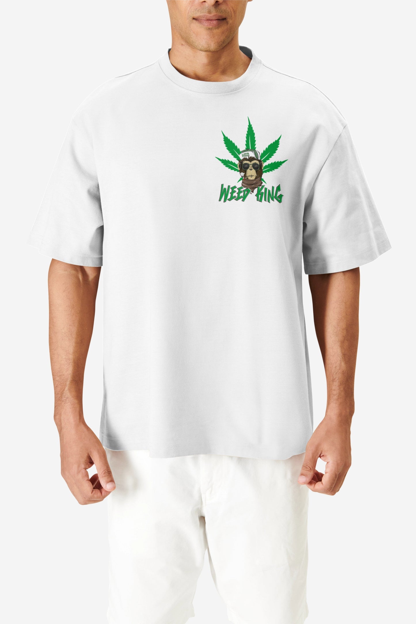 Weed King Streetwear Graphic Printed Oversized T-shirt Harble Outfits