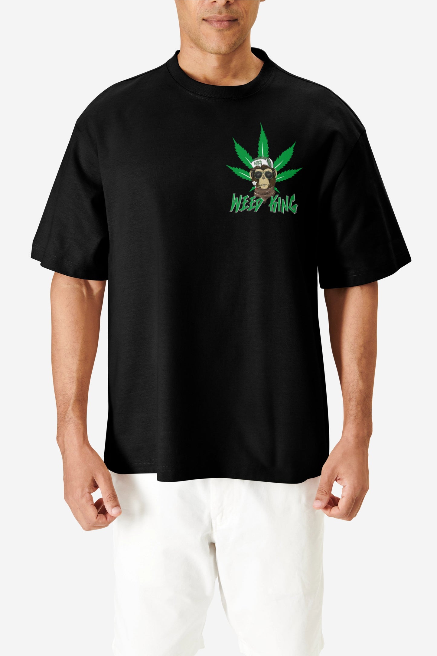 Weed King Streetwear Graphic Printed Oversized T-shirt Harble Outfits