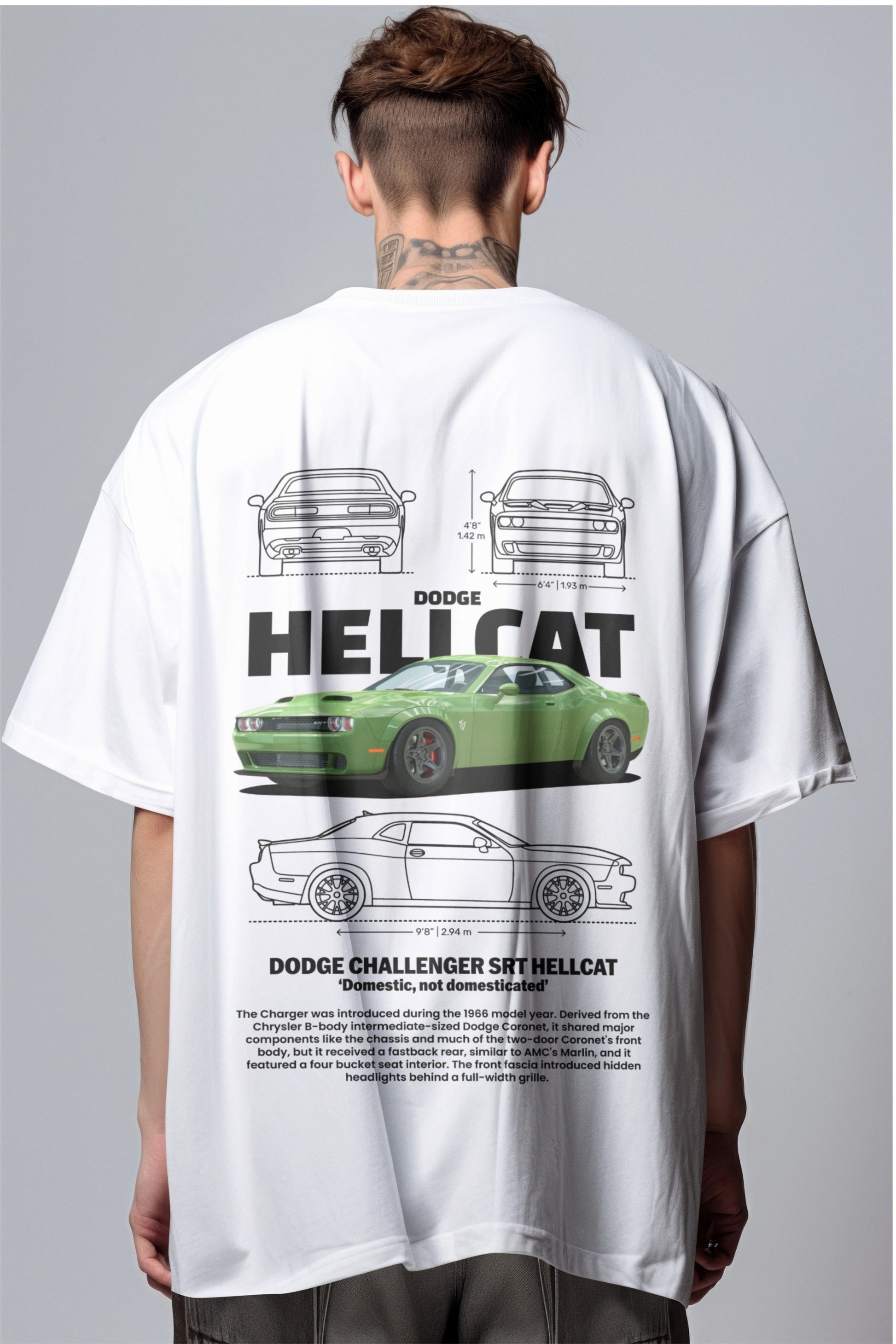 Challenger Hellcat Graphic Printed Oversized T-shirt Harble Outfits