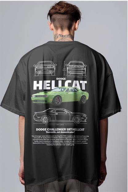 Challenger Hellcat Graphic Printed Oversized T-shirt Harble Outfits
