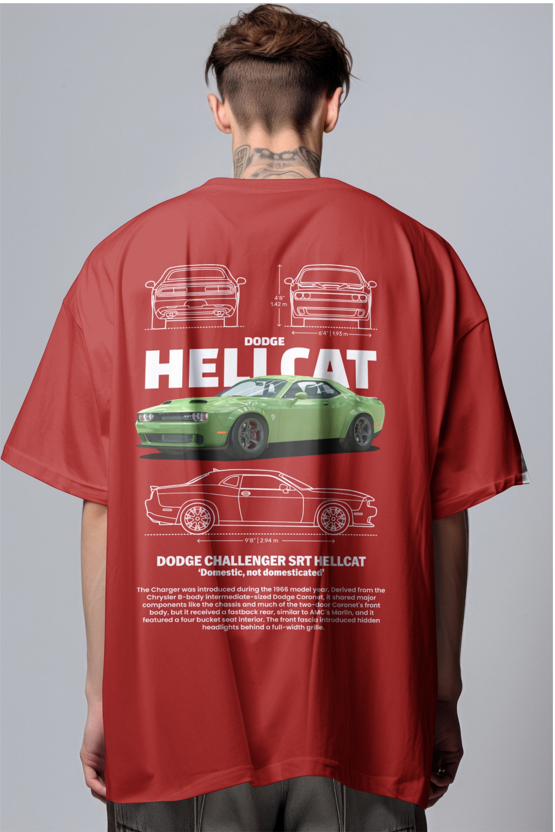 Challenger Hellcat Graphic Printed Oversized T-shirt Harble Outfits
