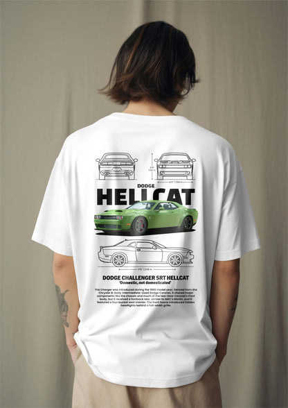 Challenger Hellcat Graphic Printed Oversized T-shirt Harble Outfits