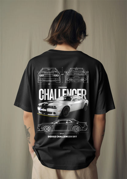 Dodge Challenger SRT Graphic Printed Oversized T-shirt Harble Outfits