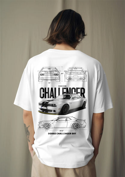 Dodge Challenger SRT Graphic Printed Oversized T-shirt Harble Outfits