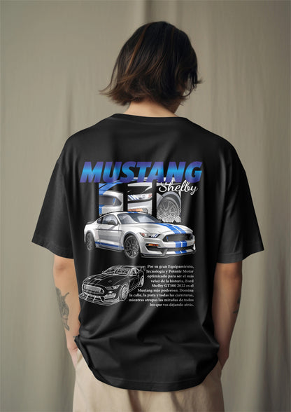 Mustang Shelby GT500 Silver Beast Graphic Printed Oversized T-shirt Harble Outfits