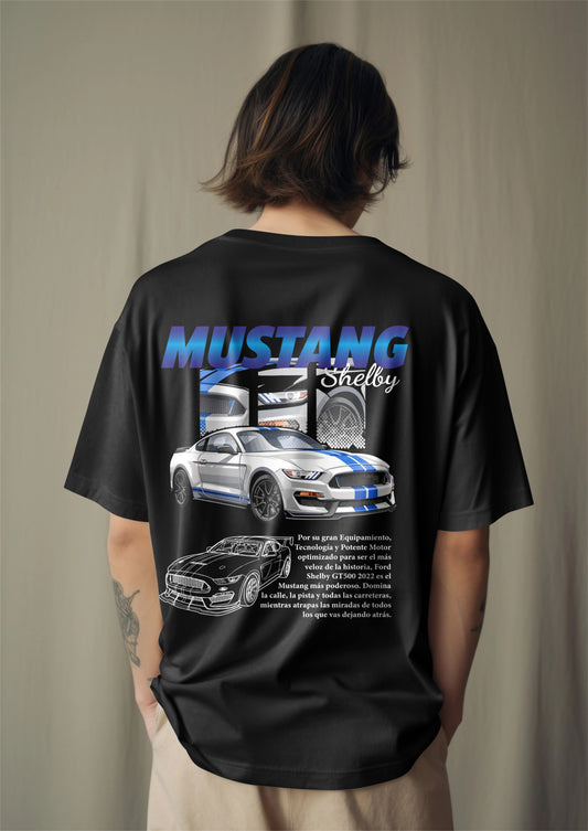 Mustang Shelby GT500 Silver Beast Graphic Printed Oversized T-shirt Harble Outfits