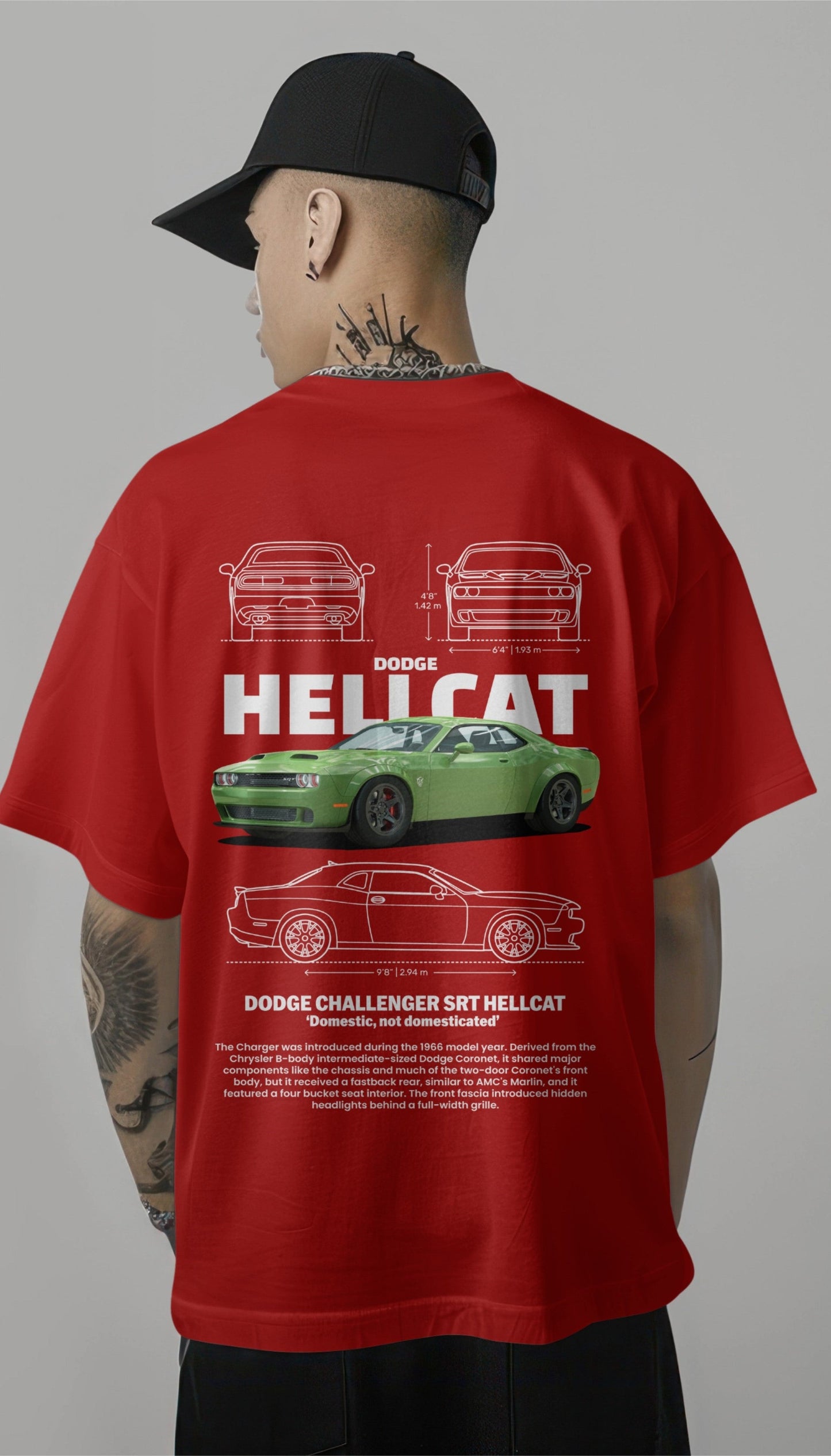 Challenger Hellcat Graphic Printed Oversized T-shirt Harble Outfits