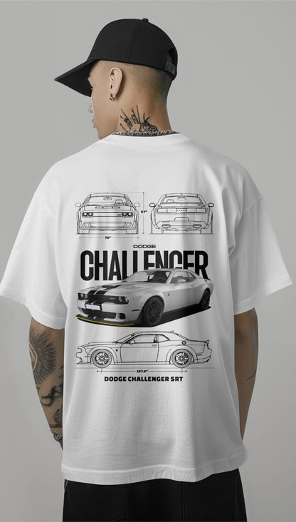 Dodge Challenger SRT Graphic Printed Oversized T-shirt Harble Outfits