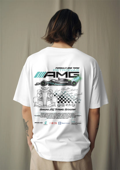 F1 Mercedes AMG Petronas 1 Printed Oversized T-shirt Harble Outfits