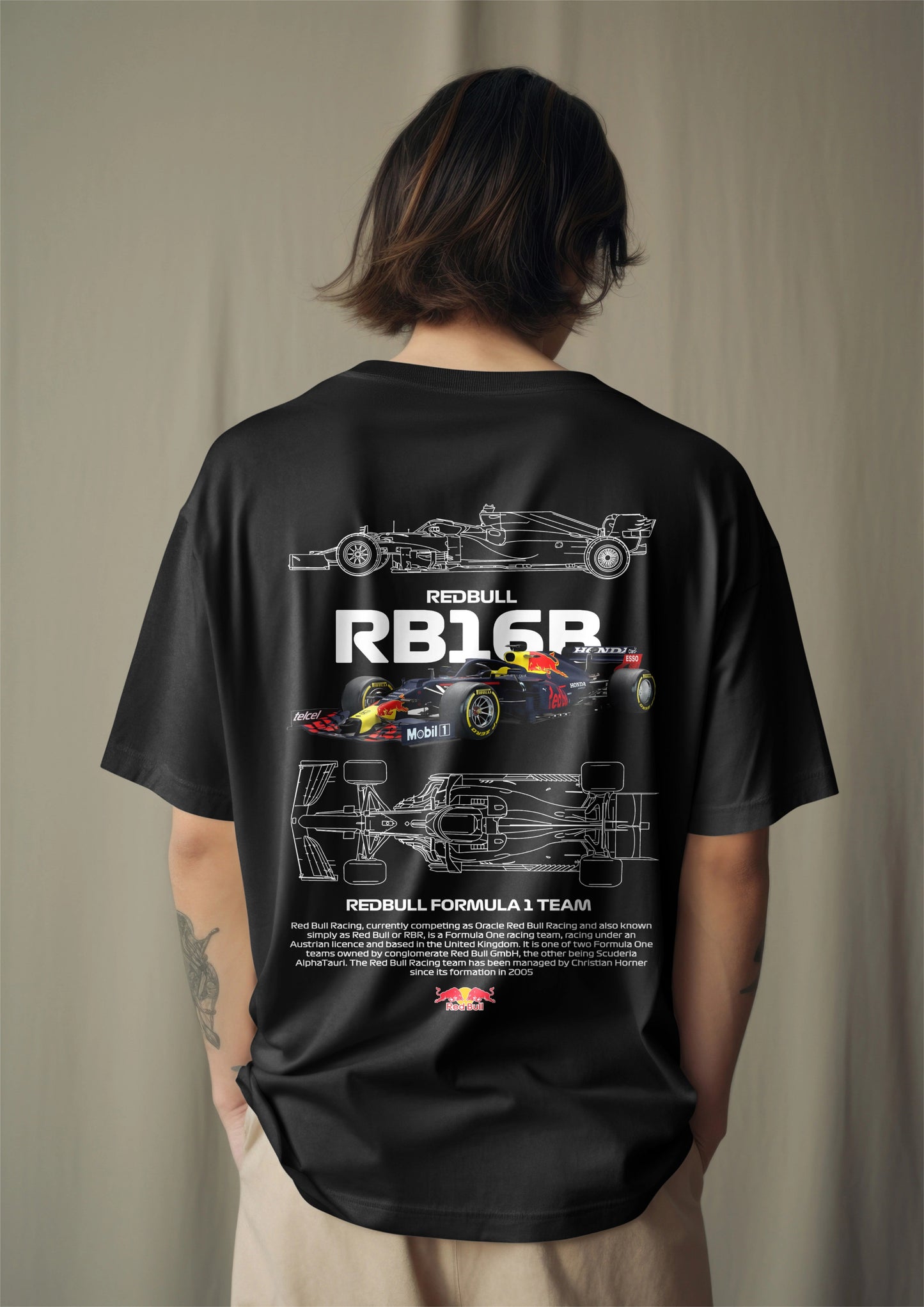F1 Red Bull Racing 1 Printed Oversized T-shirt Harble Outfits