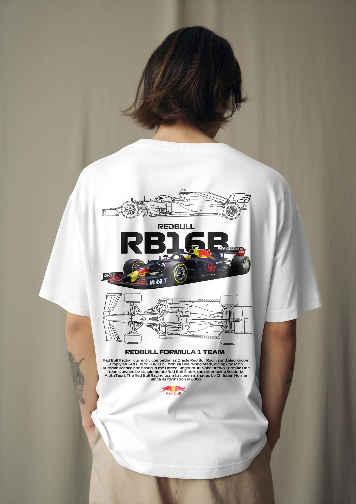 F1 Red Bull Racing 1 Printed Oversized T-shirt Harble Outfits
