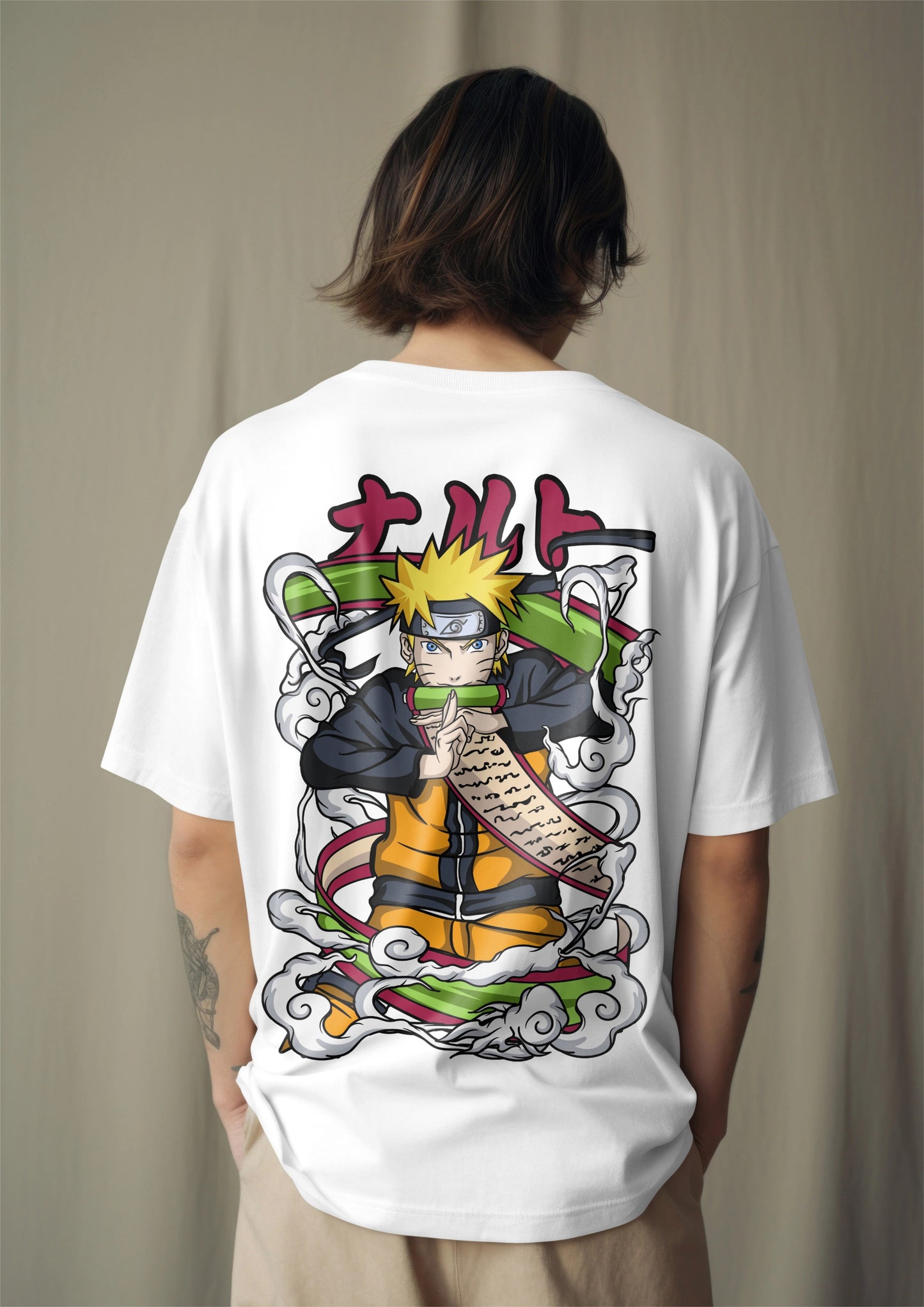 Naruto Summoning Jutsu Graphic Printed Oversized T-shirt Harble Outfits
