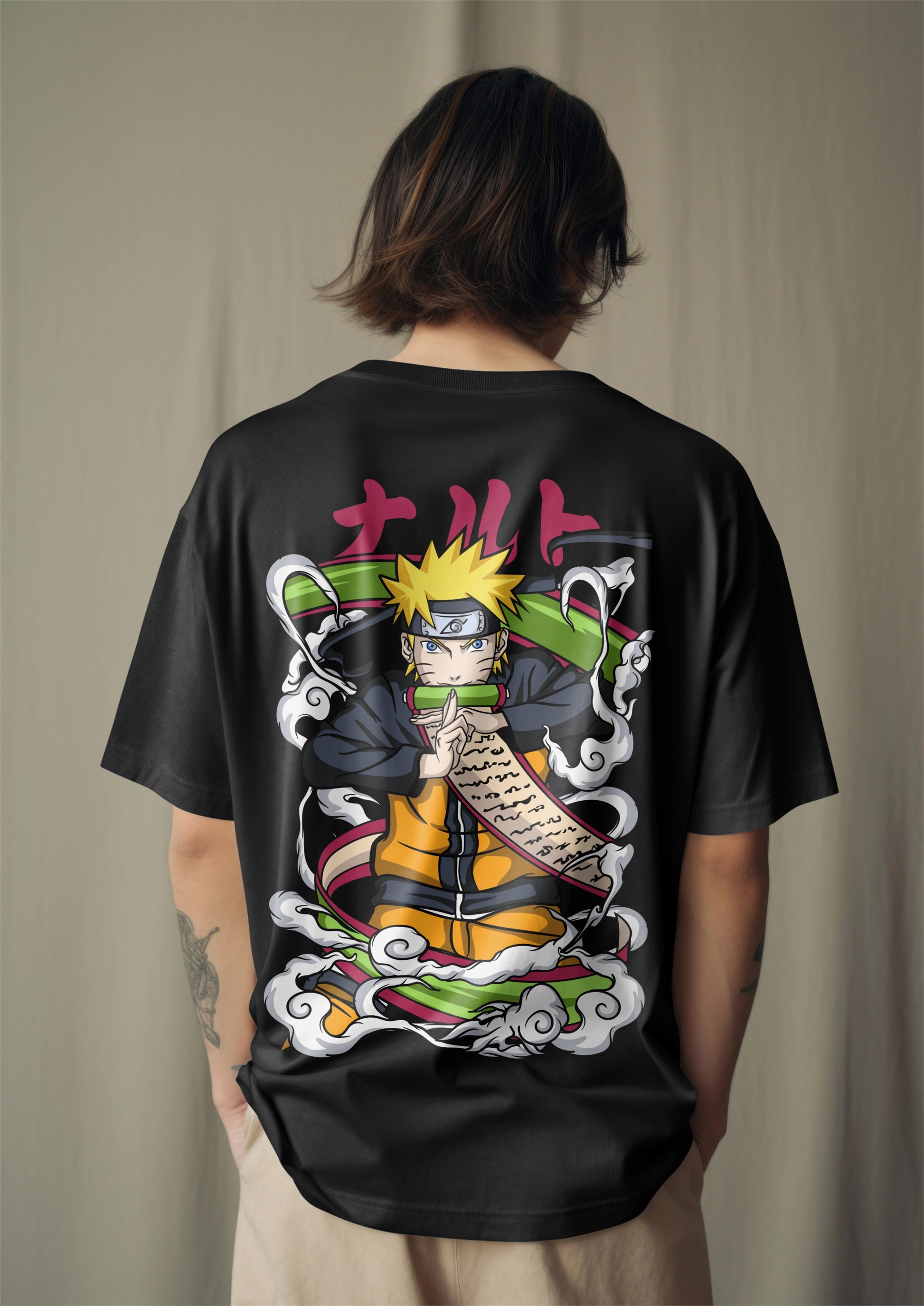 Naruto Summoning Jutsu Graphic Printed Oversized T-shirt Harble Outfits