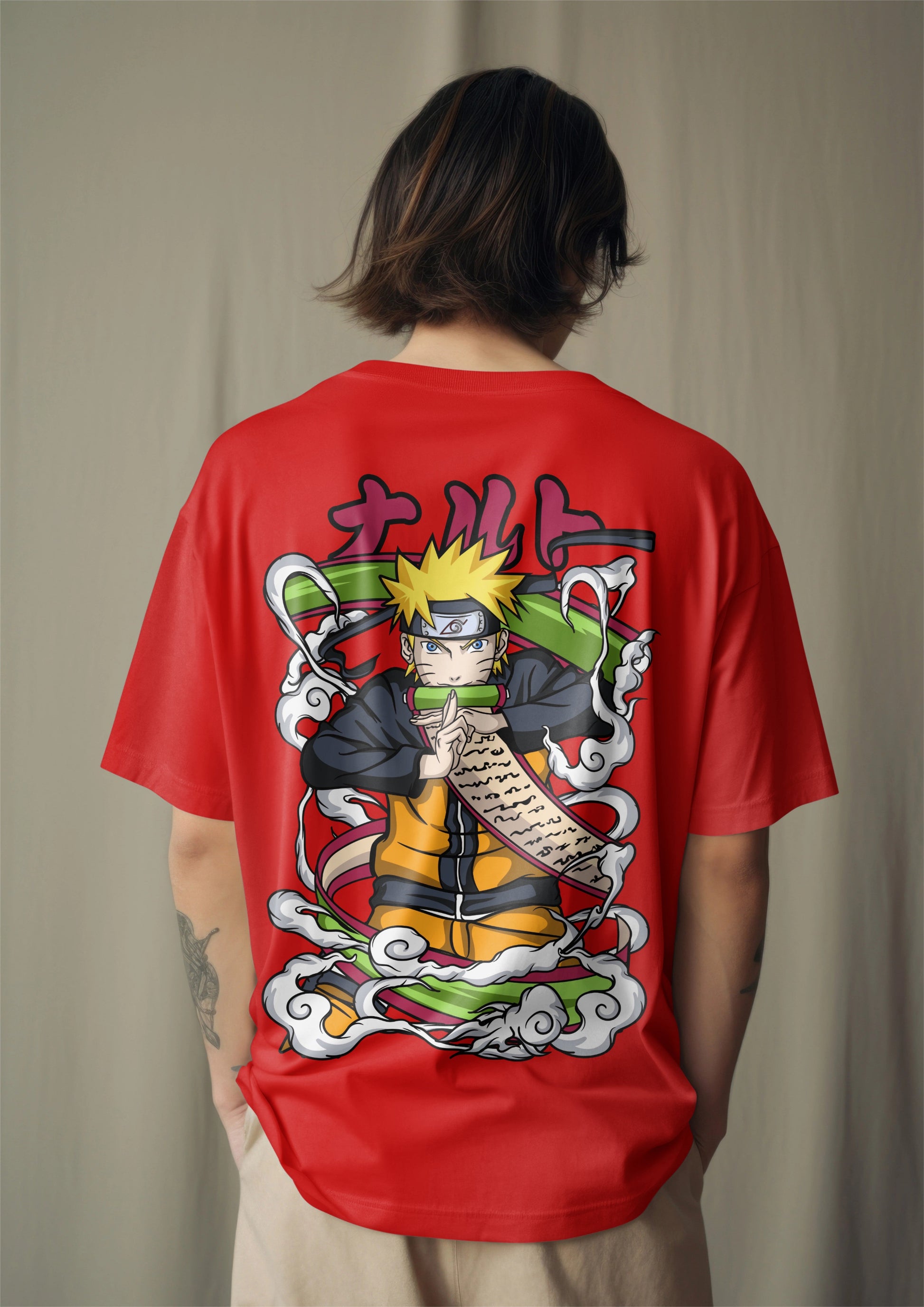Naruto Summoning Jutsu Graphic Printed Oversized T-shirt Harble Outfits