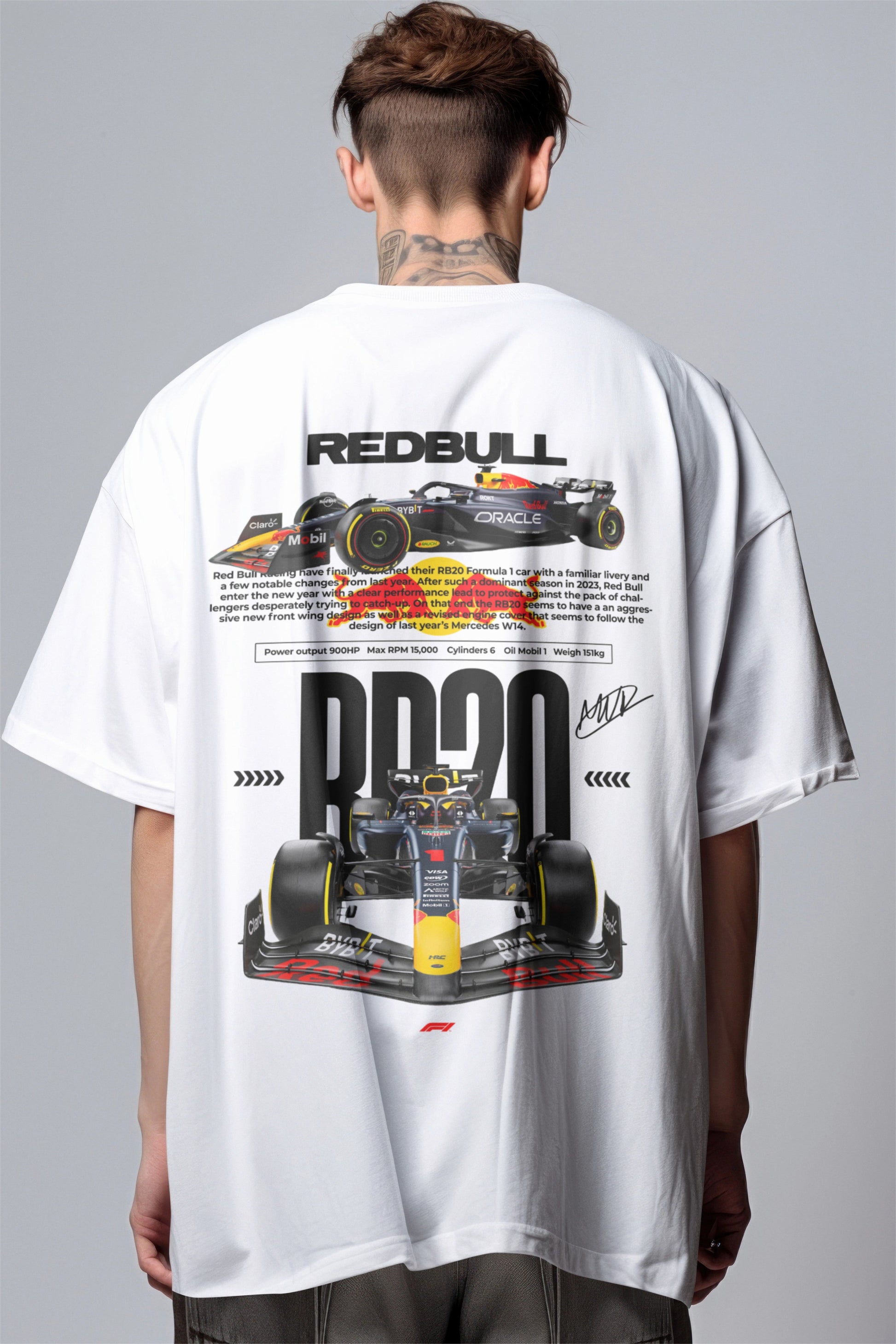 F1 Red Bull Racing 2 Printed Oversized T-shirt Harble Outfits