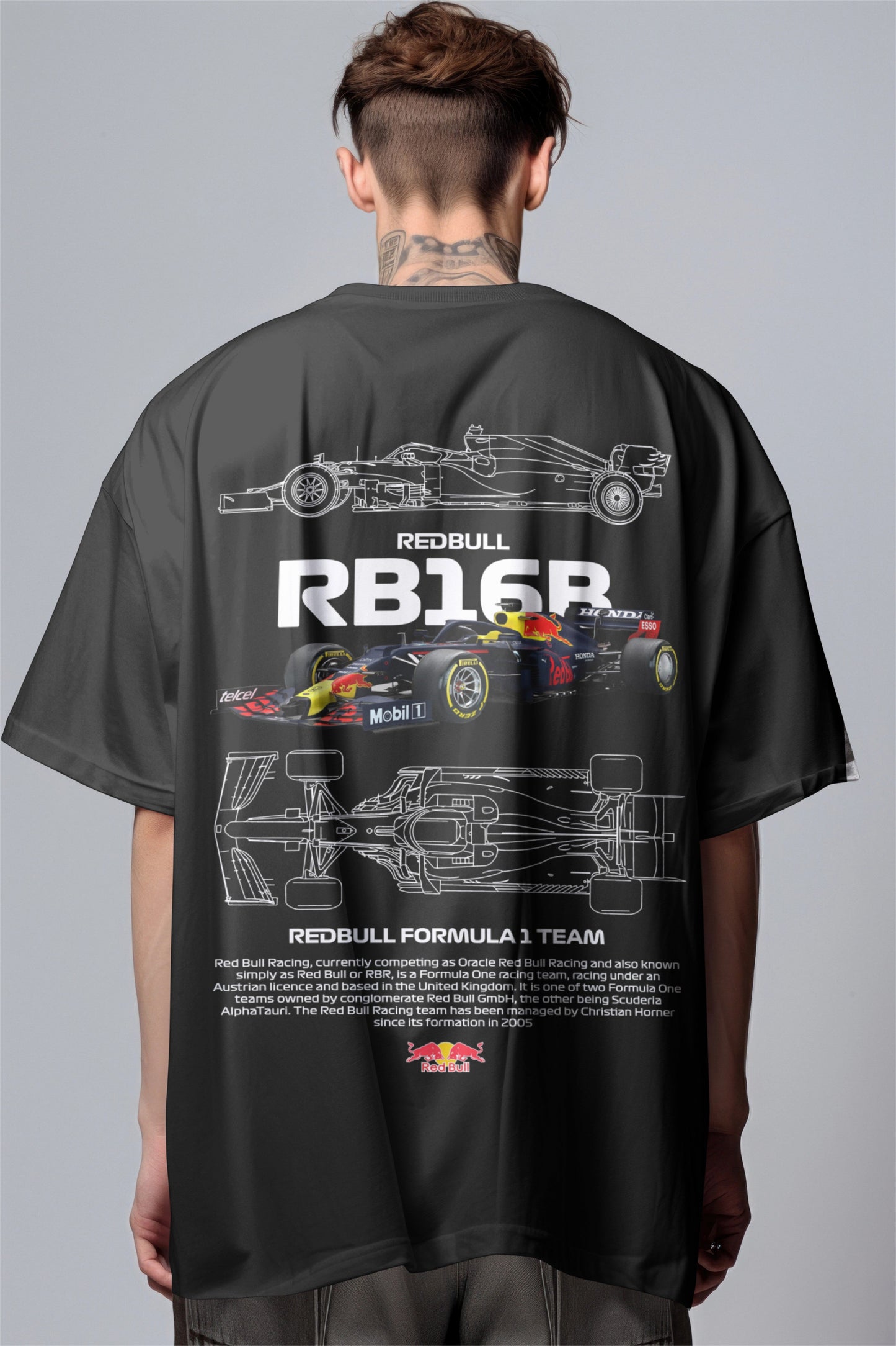 F1 Red Bull Racing 1 Printed Oversized T-shirt Harble Outfits