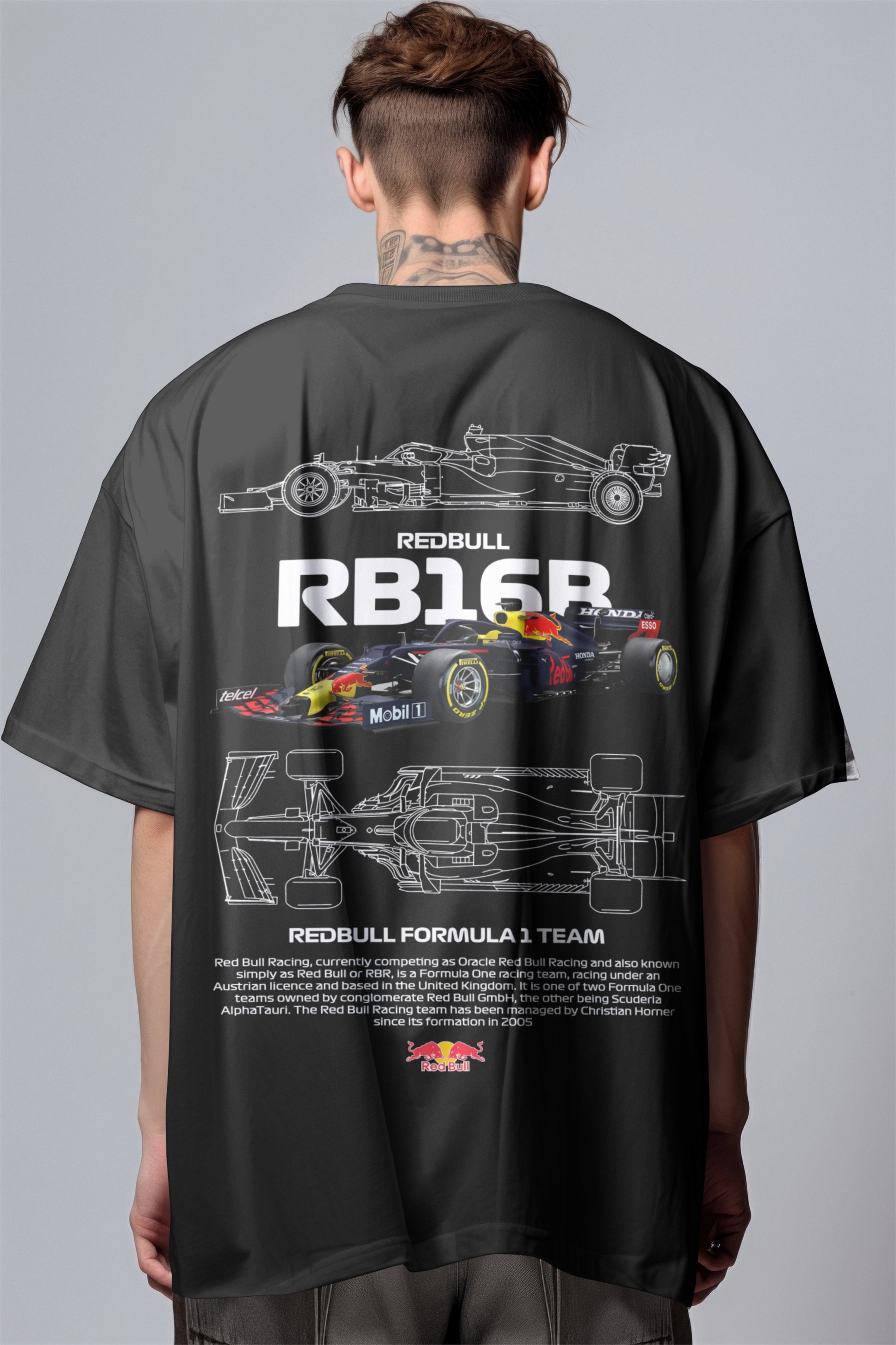 F1 Red Bull Racing 1 Printed Oversized T-shirt Harble Outfits