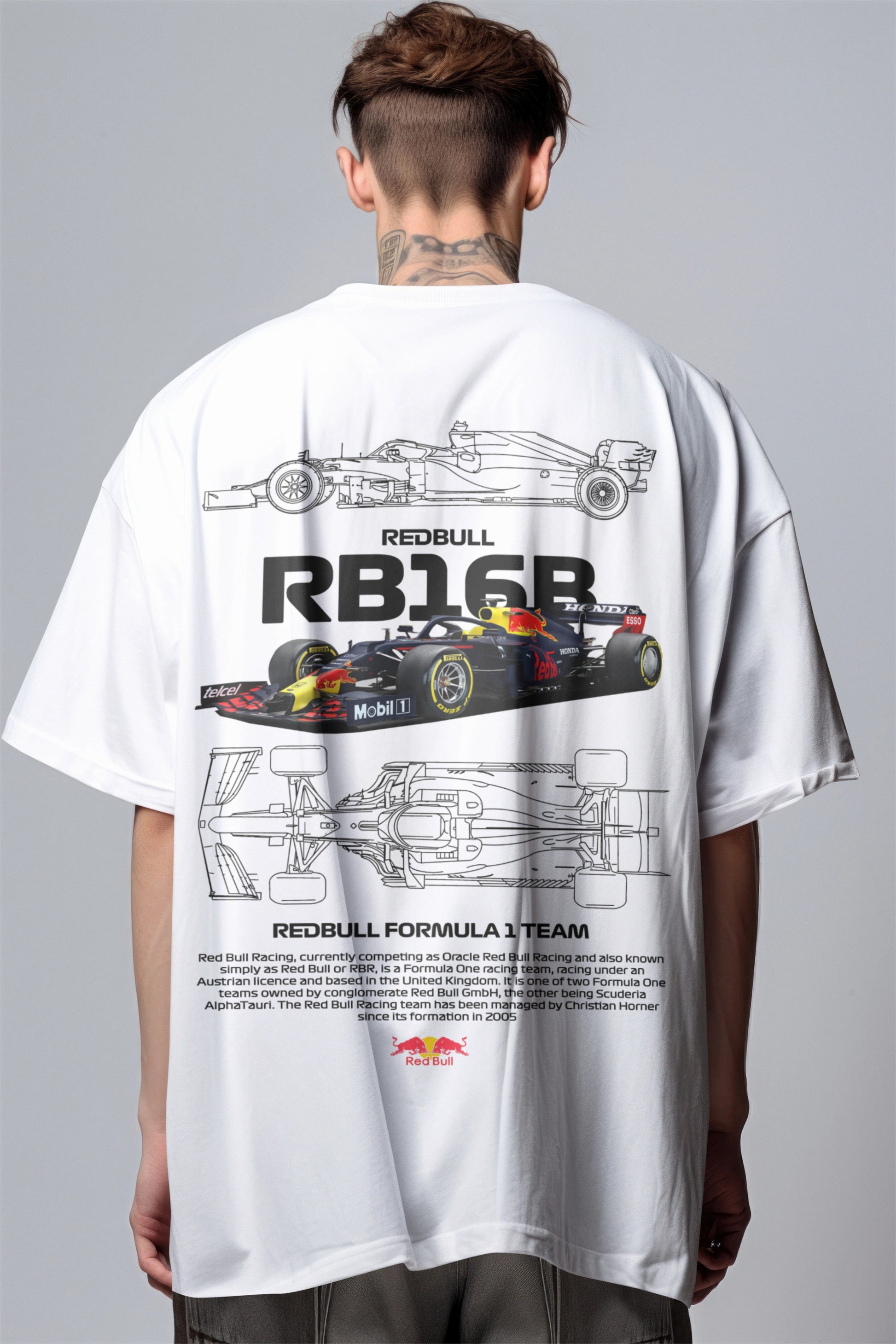 F1 Red Bull Racing 1 Printed Oversized T-shirt Harble Outfits