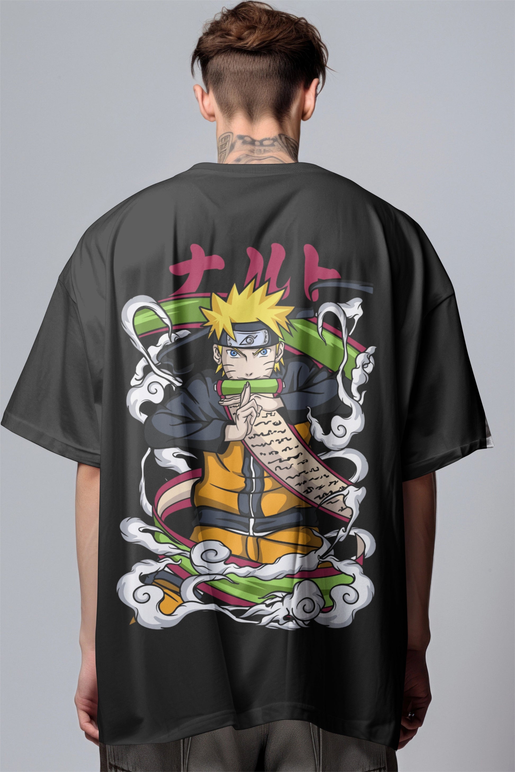 Naruto Summoning Jutsu Graphic Printed Oversized T-shirt Harble Outfits