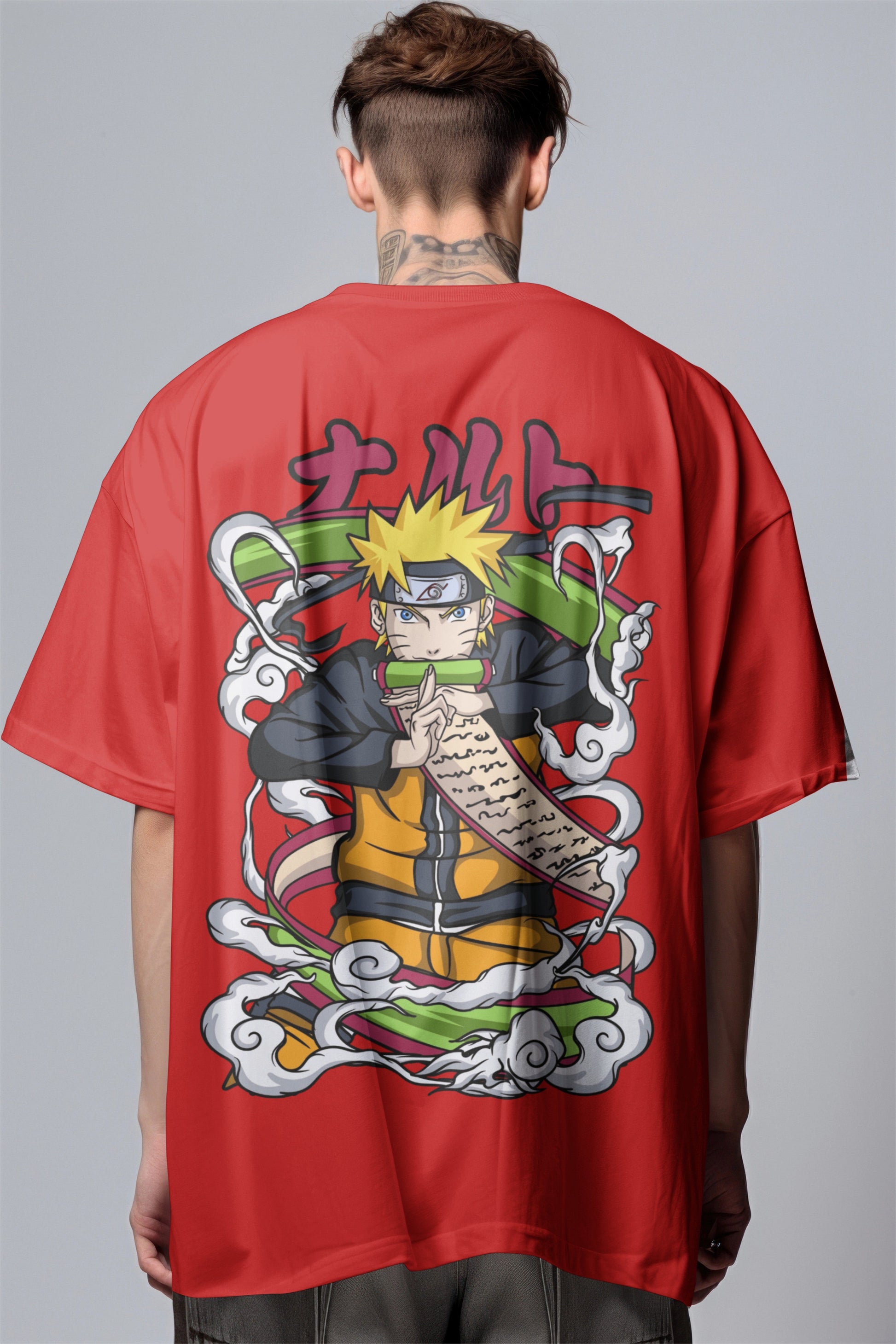 Naruto Summoning Jutsu Graphic Printed Oversized T-shirt Harble Outfits