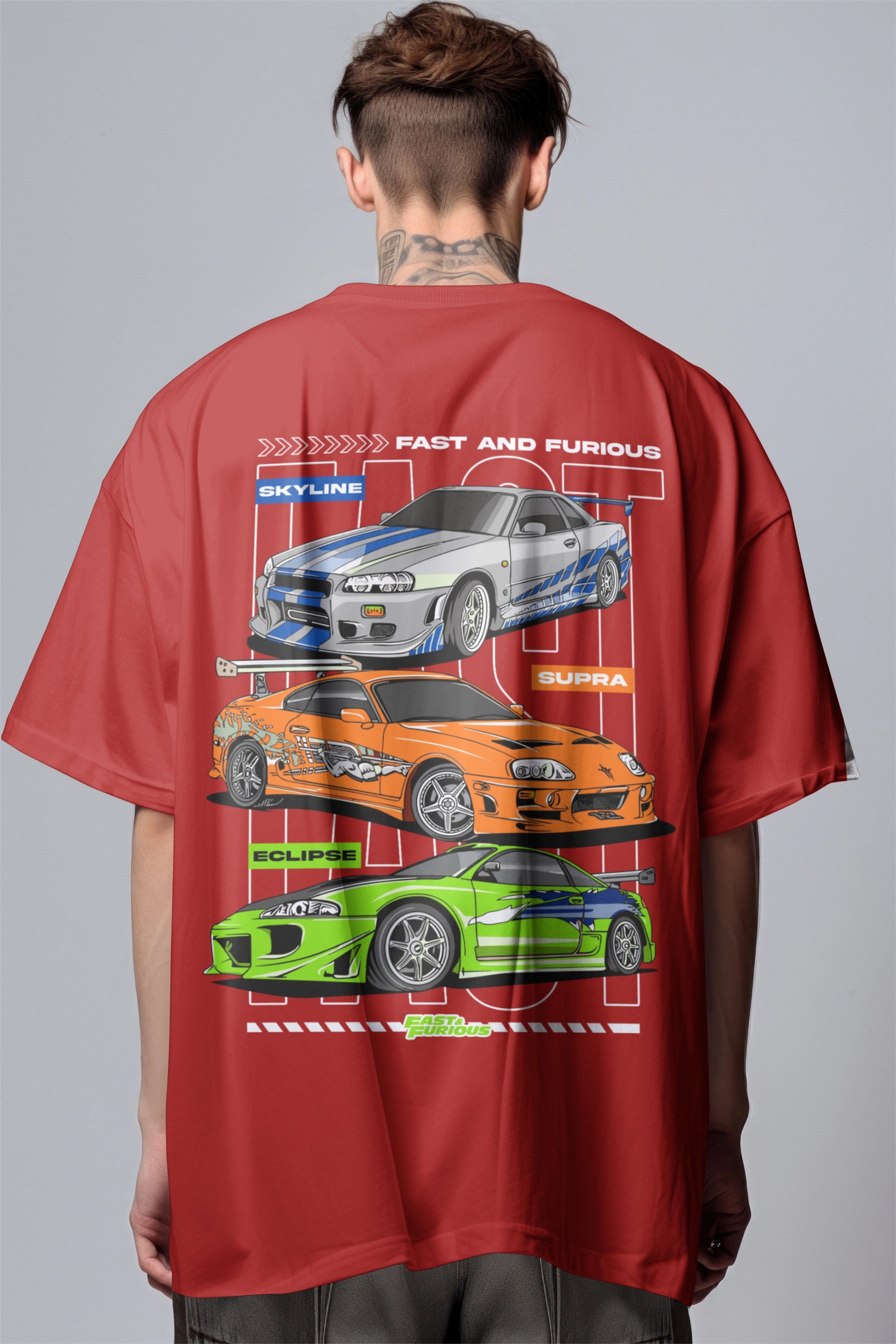 Fast & Furious Legends - Street Racer Series Printed Oversized T-shirt Harble Outfits