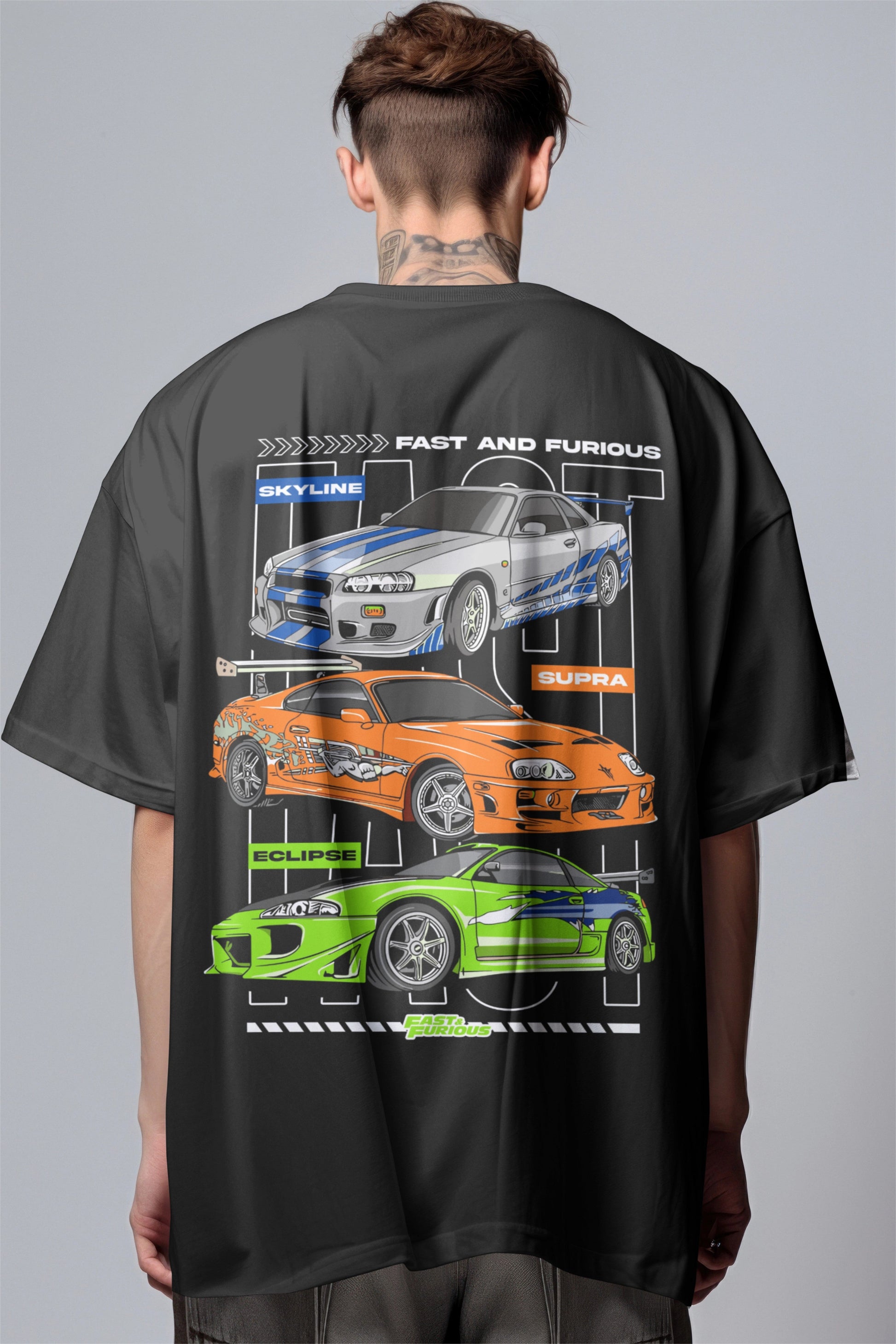 Fast & Furious Legends - Street Racer Series Printed Oversized T-shirt Harble Outfits