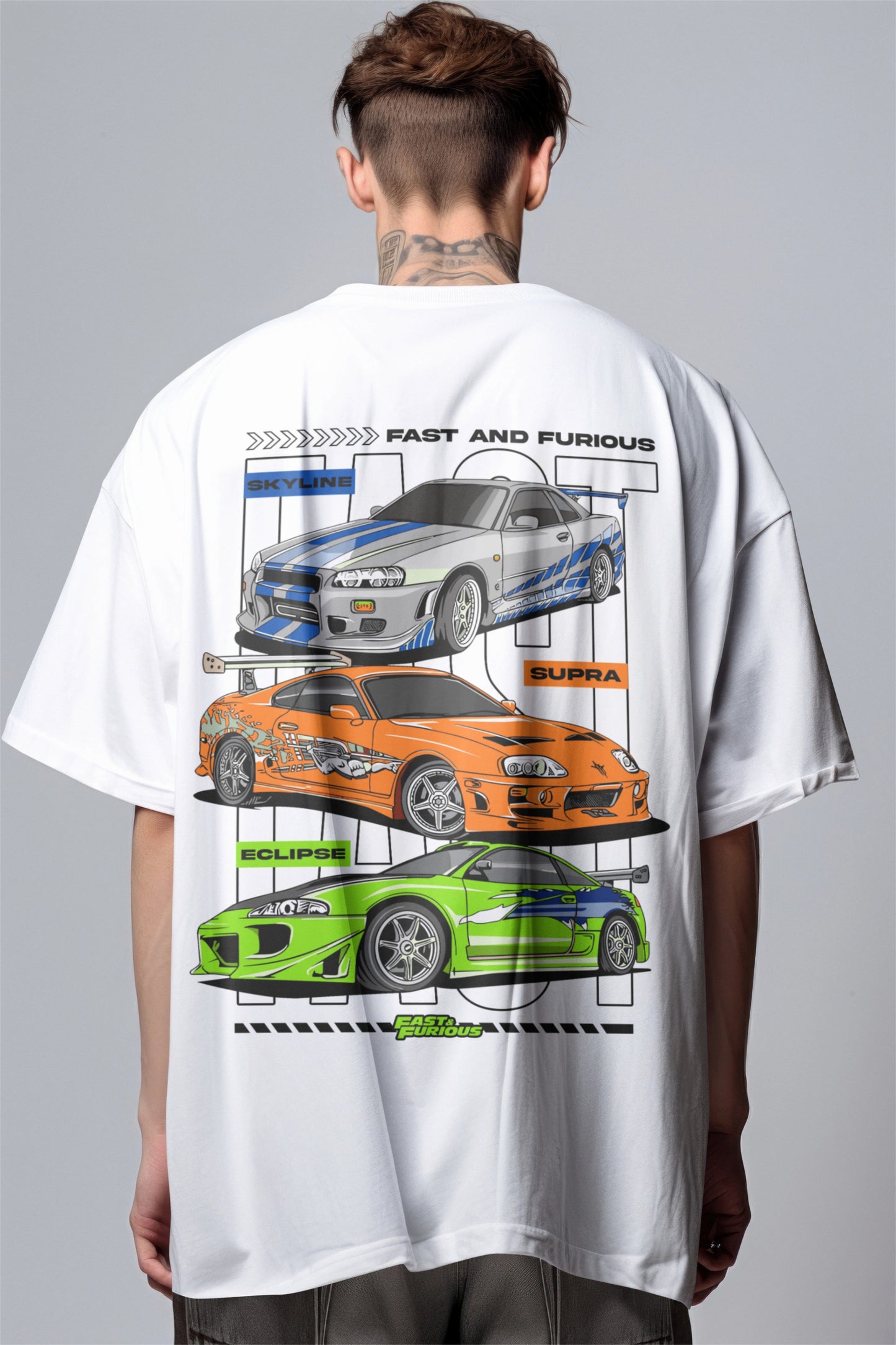 Fast & Furious Legends - Street Racer Series Printed Oversized T-shirt Harble Outfits