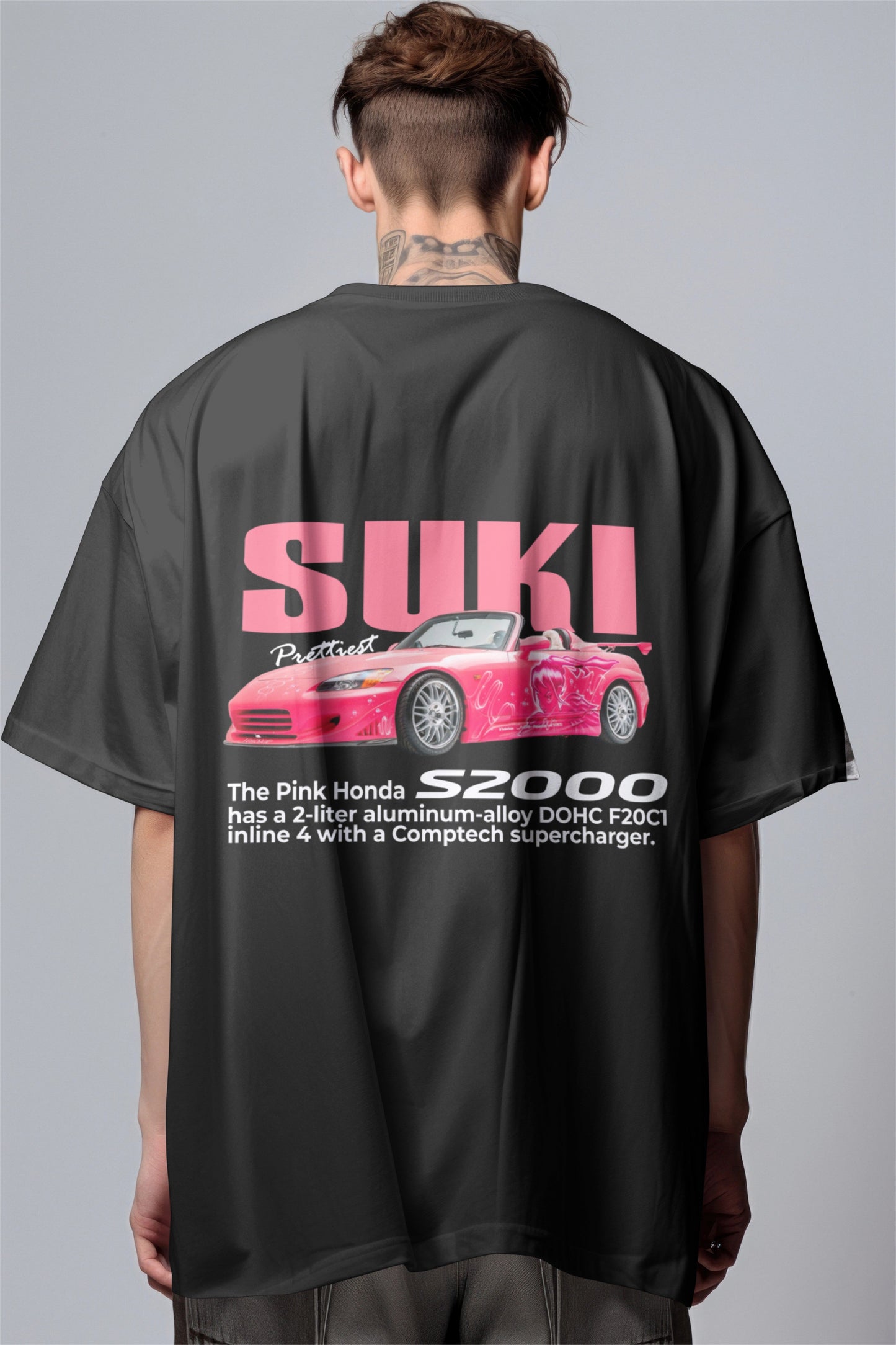 Fast & Furious Suki’s Pink S2000 Printed Oversized T-shirt - Prettiest Racer Edition Harble Outfits