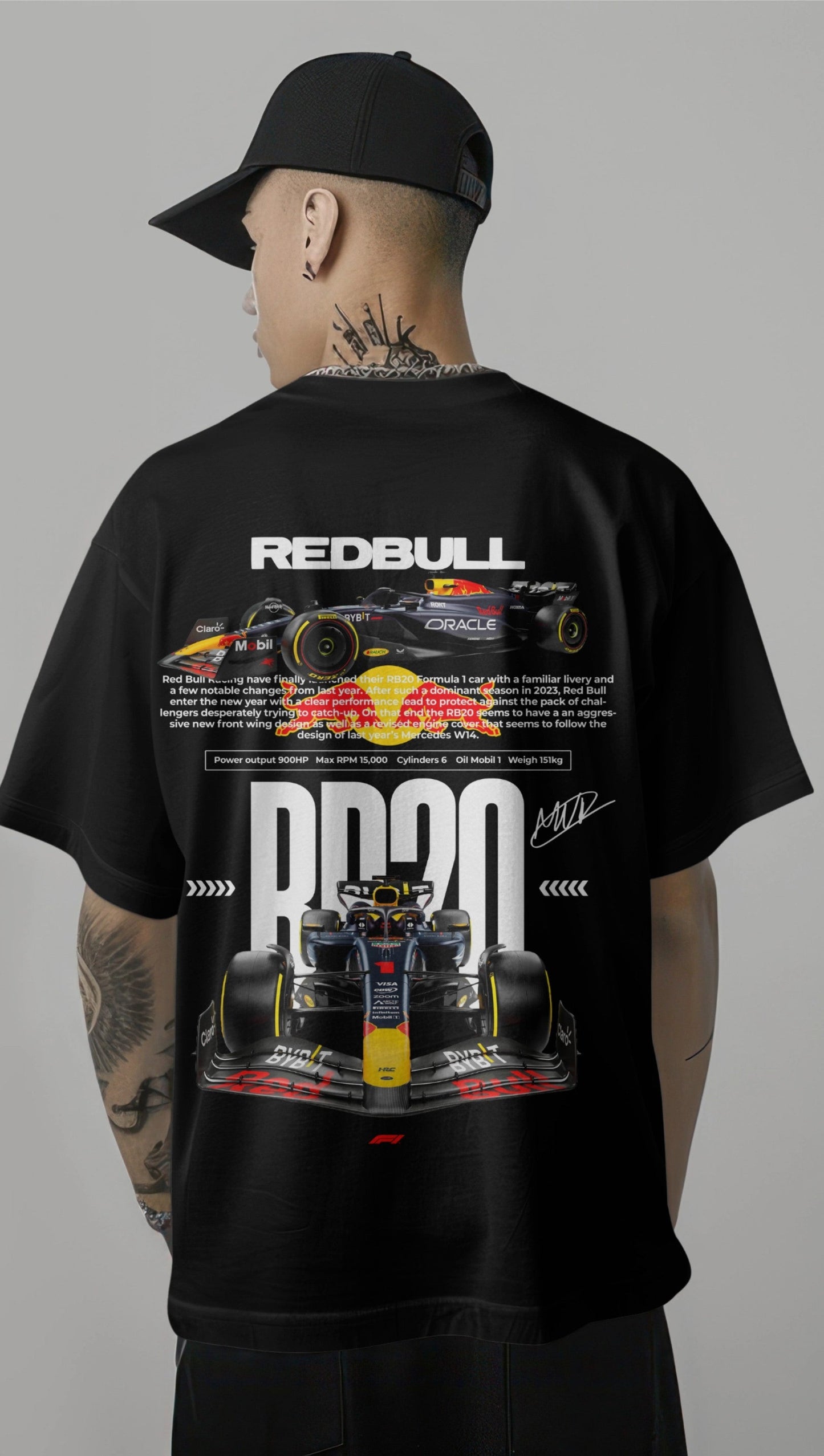 F1 Red Bull Racing 2 Printed Oversized T-shirt Harble Outfits