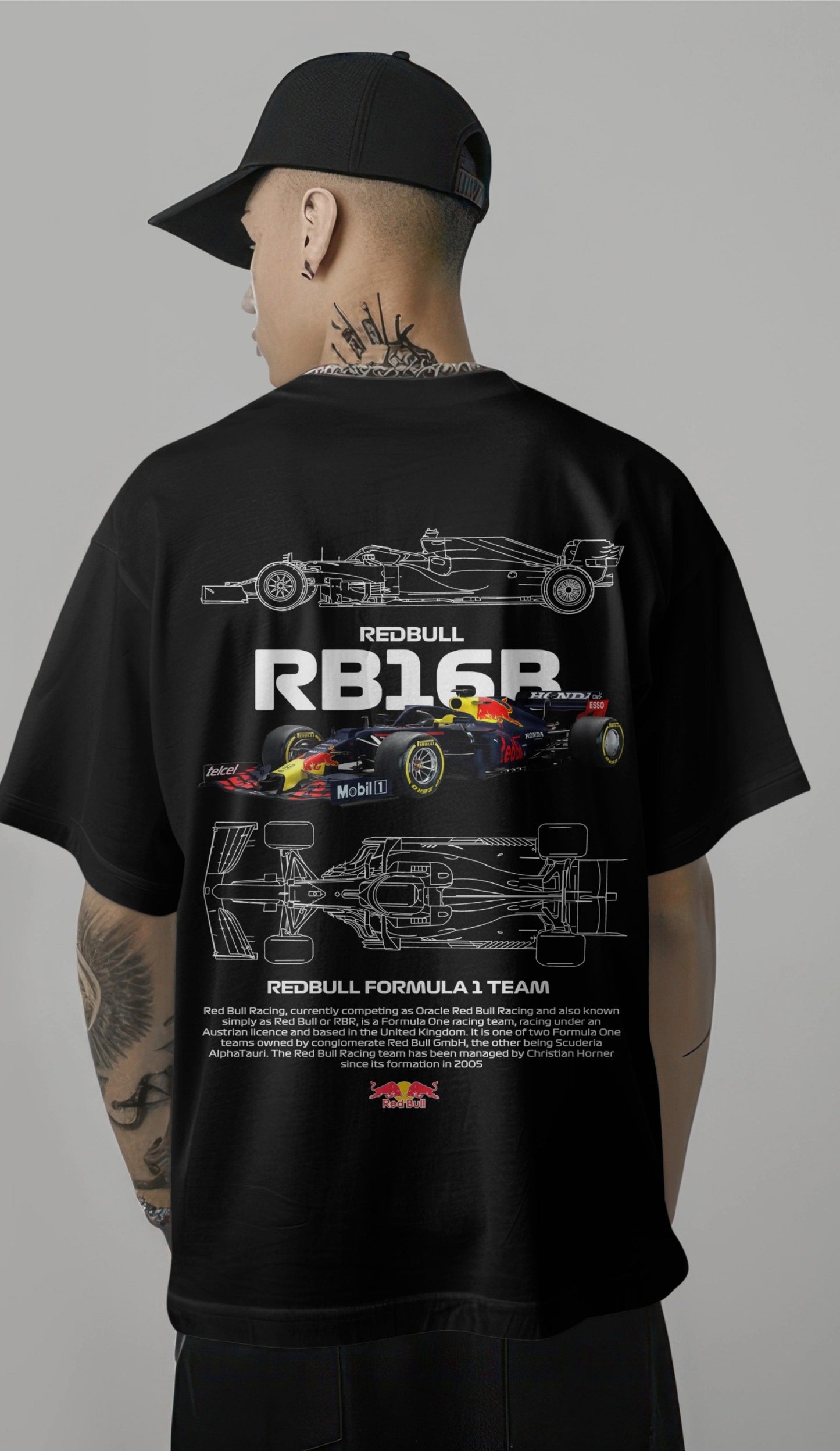 F1 Red Bull Racing 1 Printed Oversized T-shirt Harble Outfits