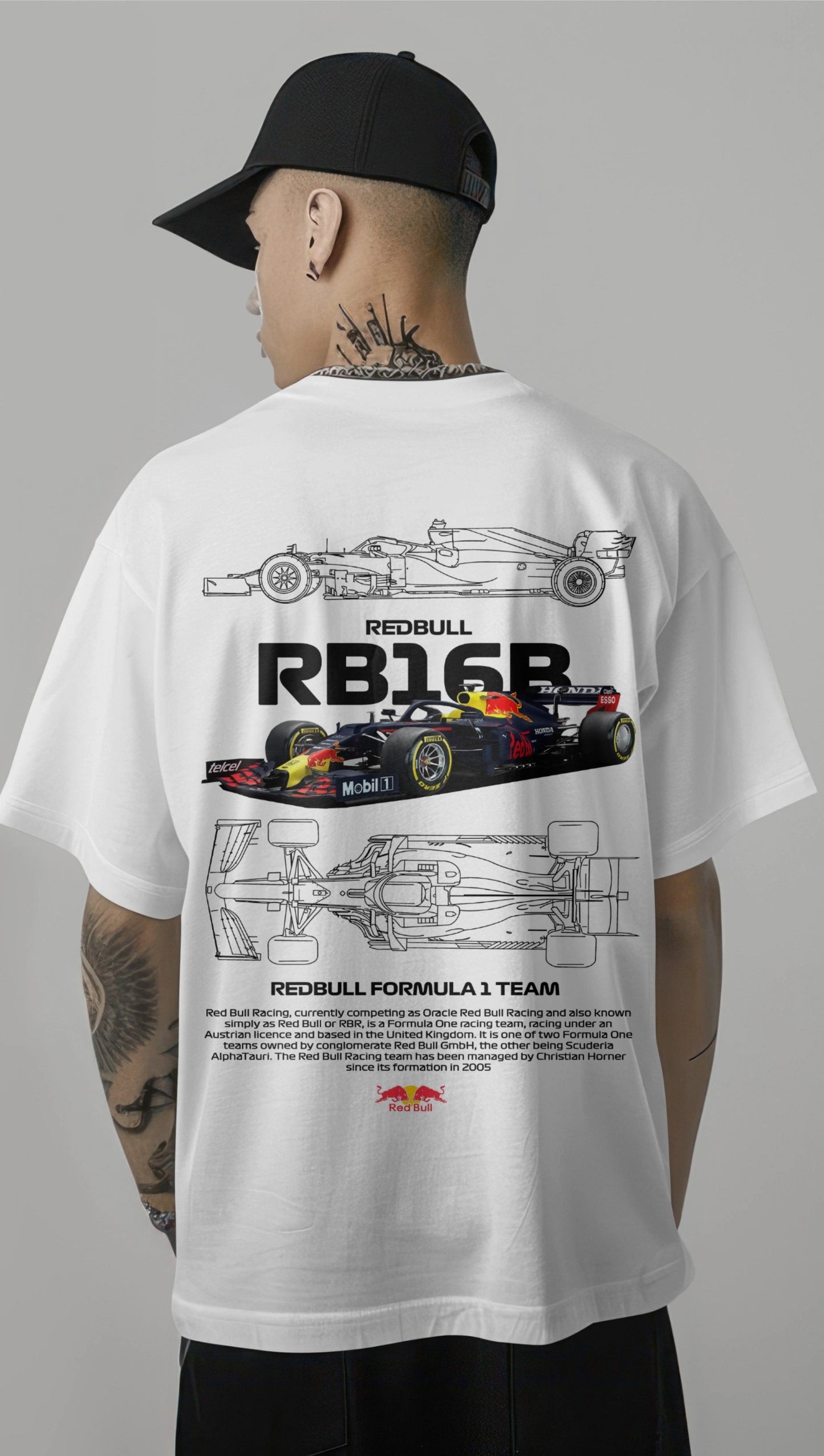 F1 Red Bull Racing 1 Printed Oversized T-shirt Harble Outfits
