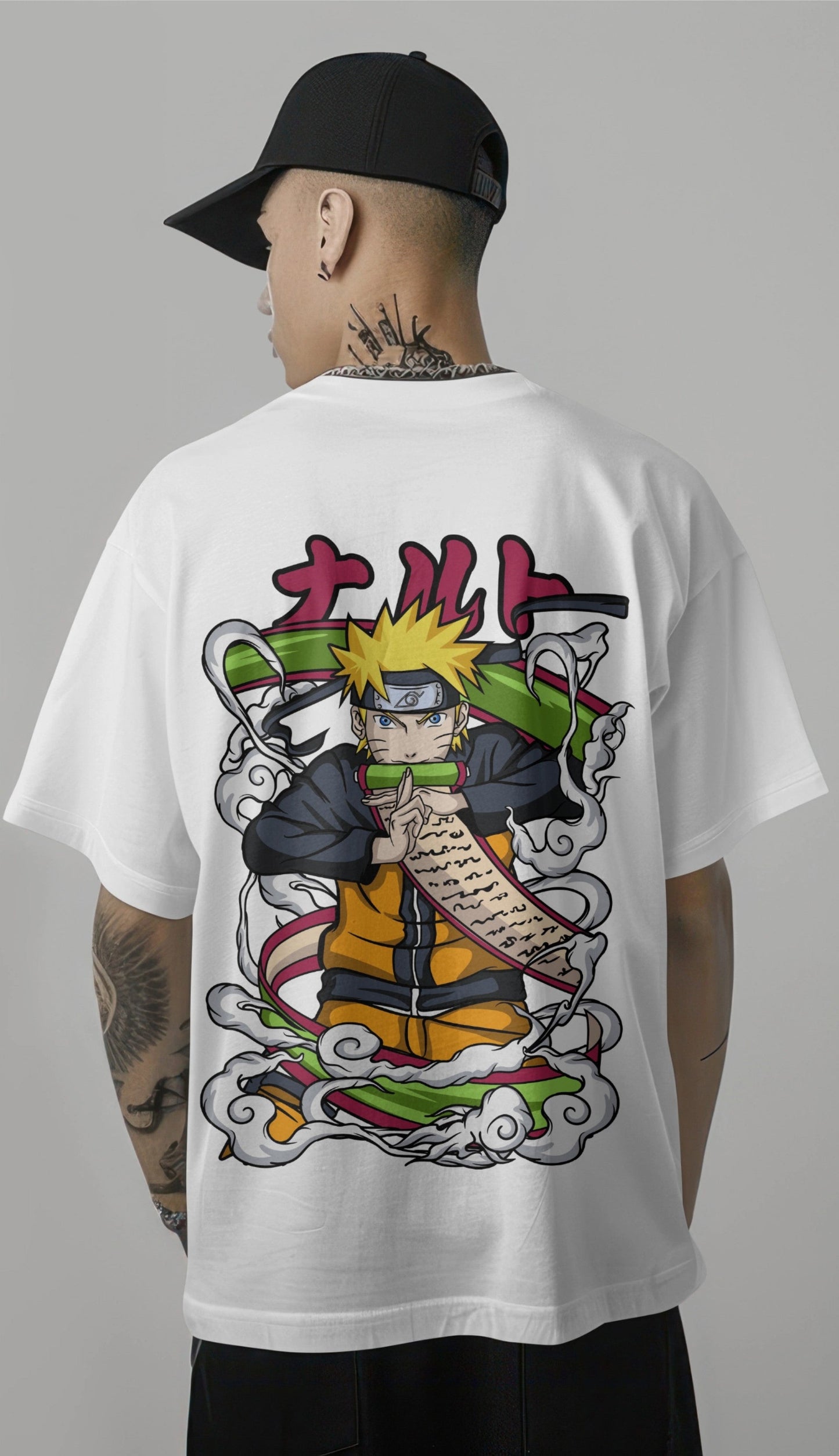 Naruto Summoning Jutsu Graphic Printed Oversized T-shirt Harble Outfits