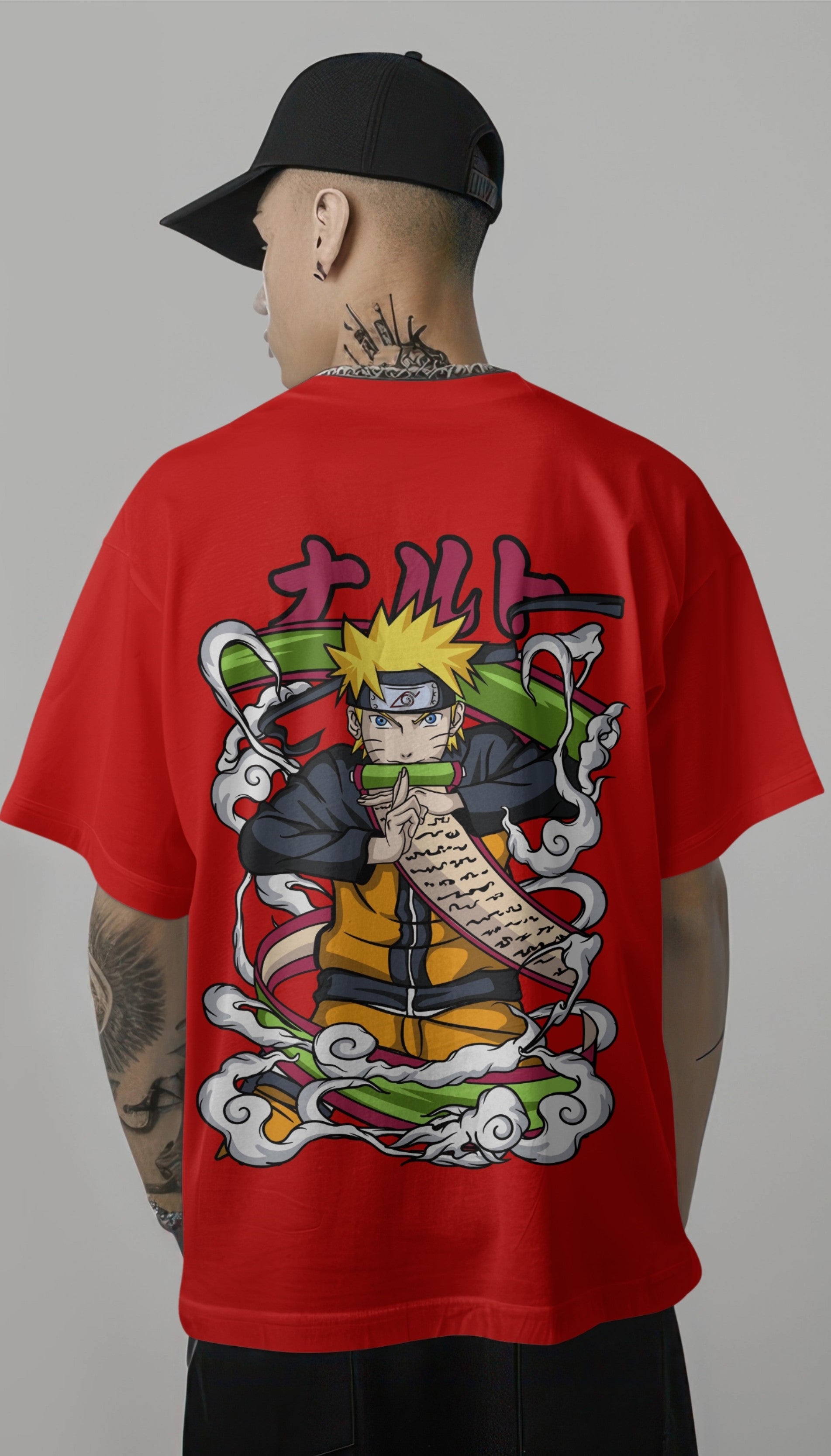Naruto Summoning Jutsu Graphic Printed Oversized T-shirt Harble Outfits
