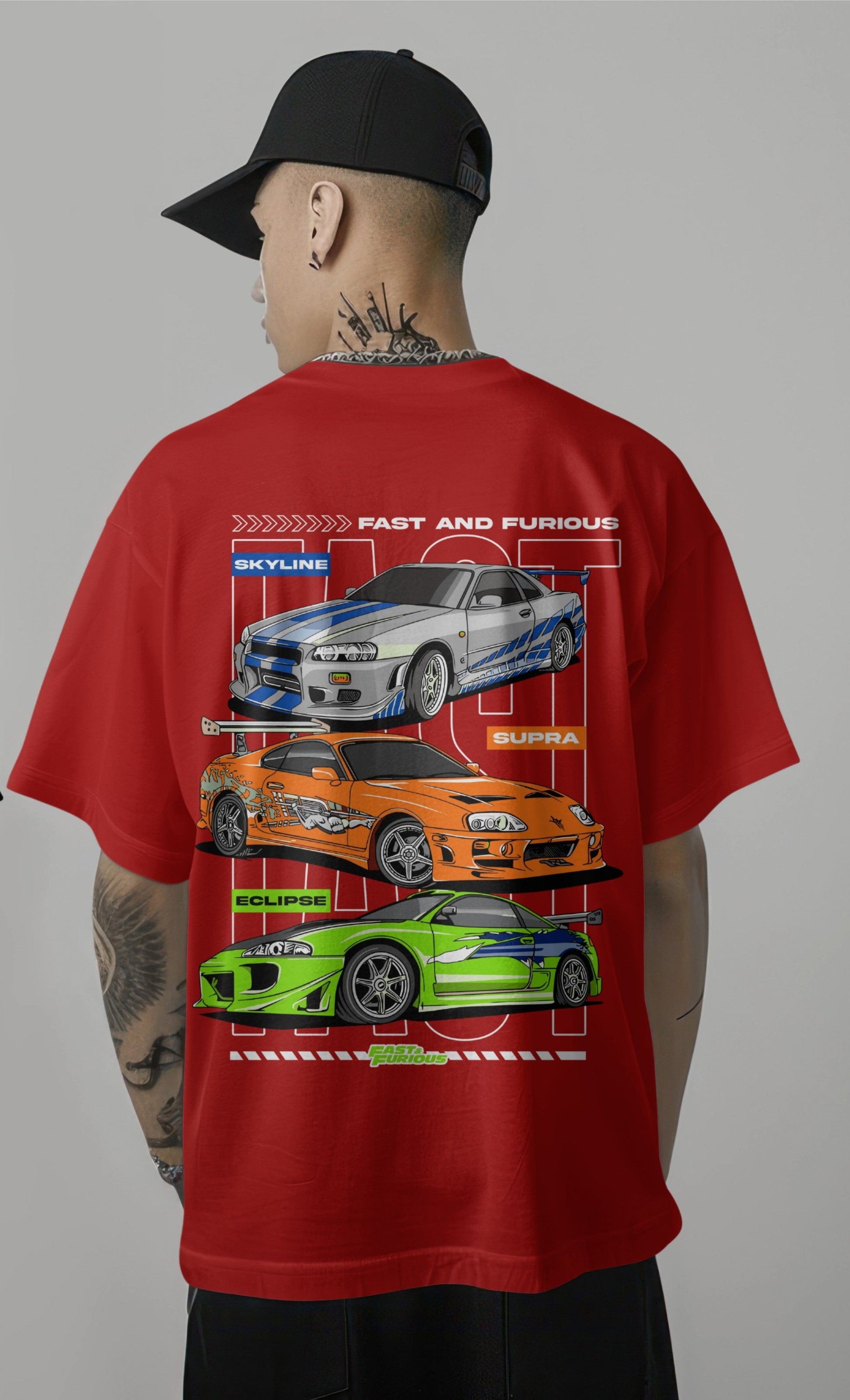Fast & Furious Legends - Street Racer Series Printed Oversized T-shirt Harble Outfits