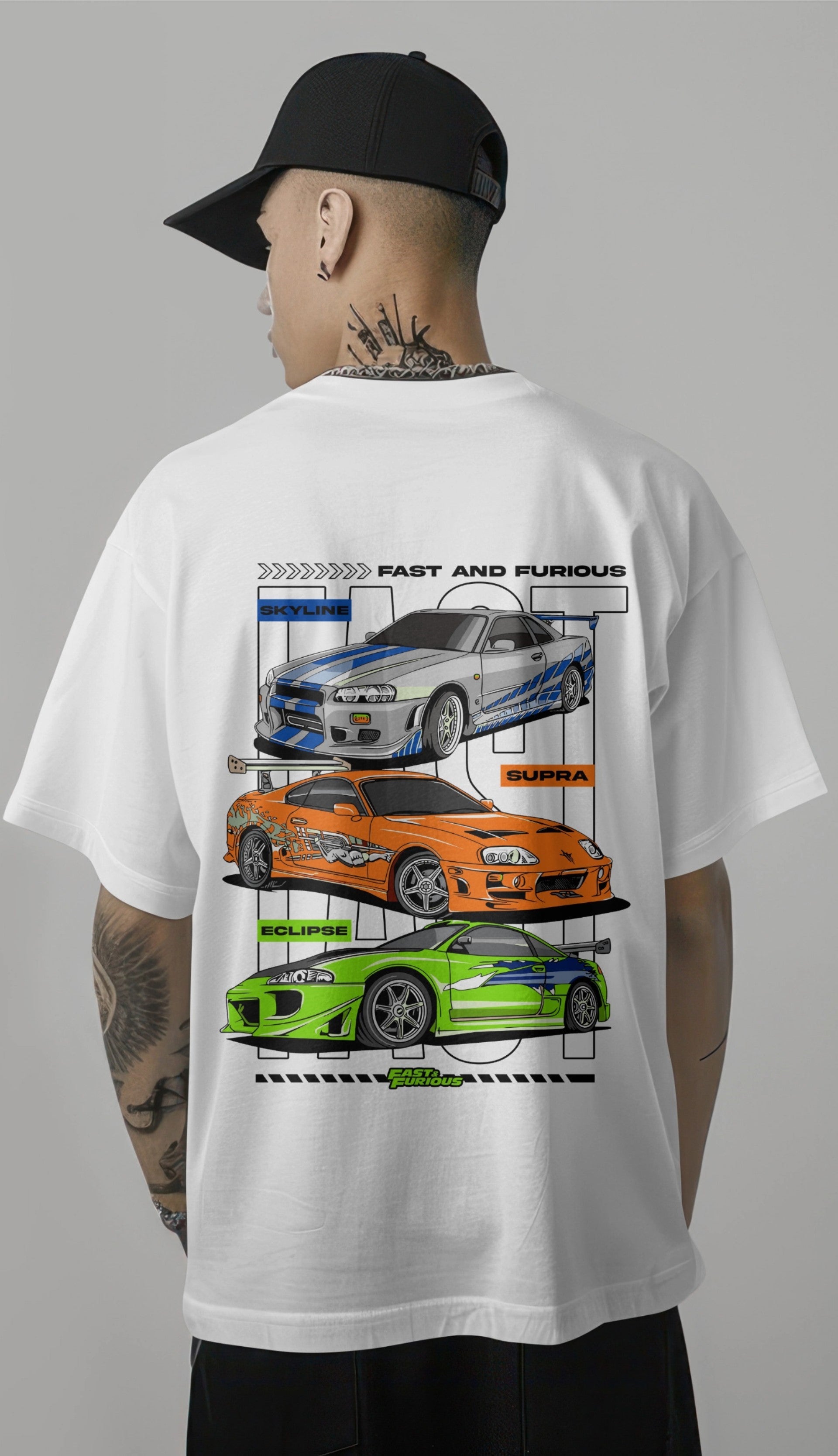 Fast & Furious Legends - Street Racer Series Printed Oversized T-shirt Harble Outfits