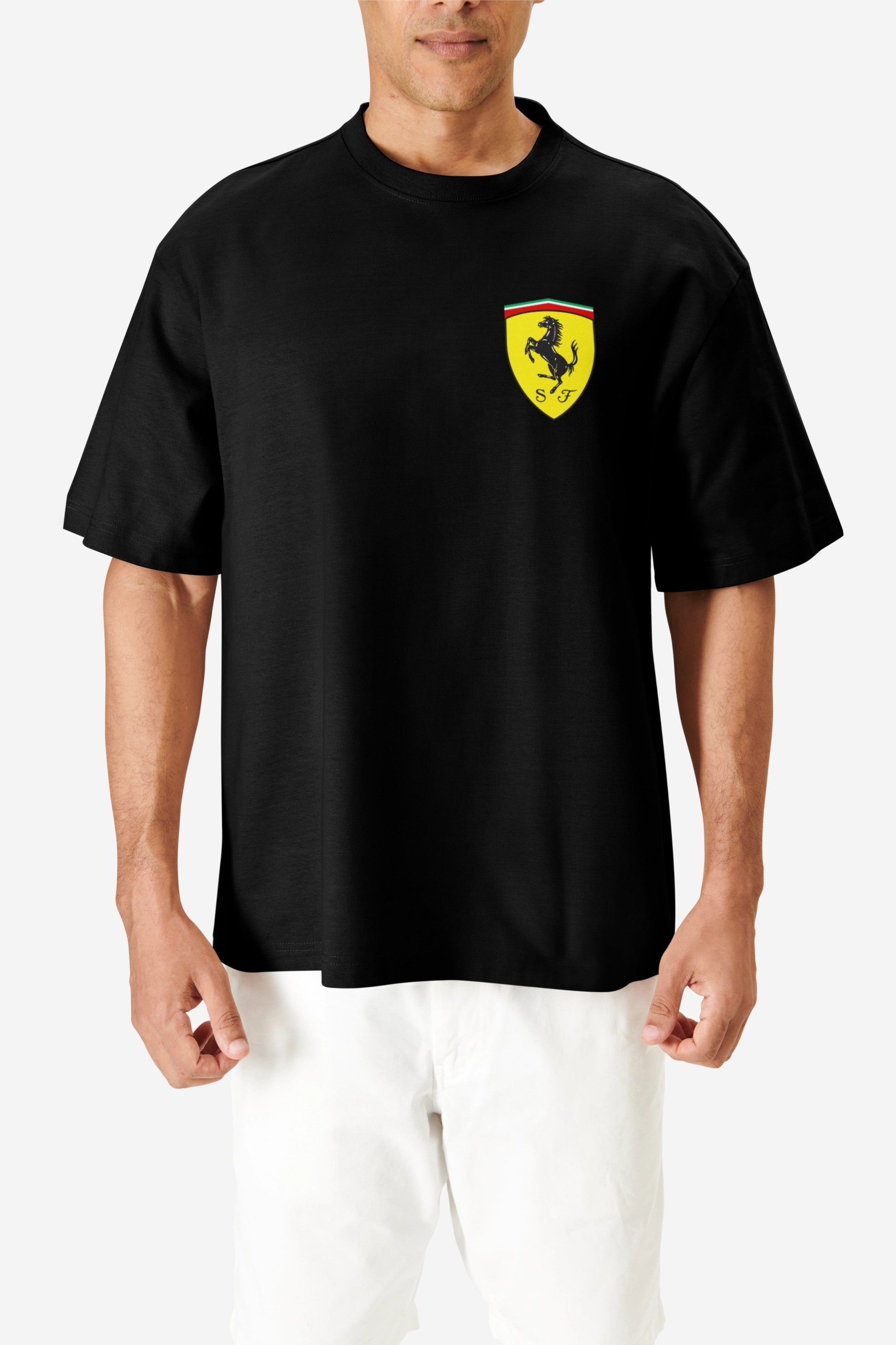 F1 Scuderia Ferrari 1 Printed Oversized T-shirt Harble Outfits