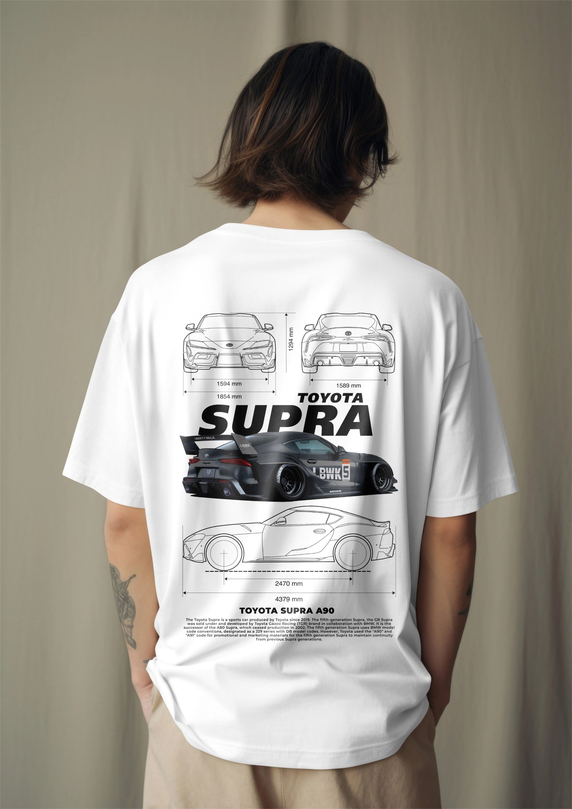 Toyota Supra Drift edition Graphic Printed Oversized T-shirt Harble Outfits