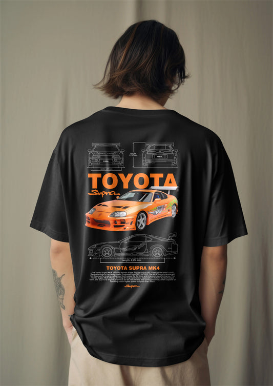 Toyota Supra MK4 Graphic Printed Oversized T-shirt Harble Outfits