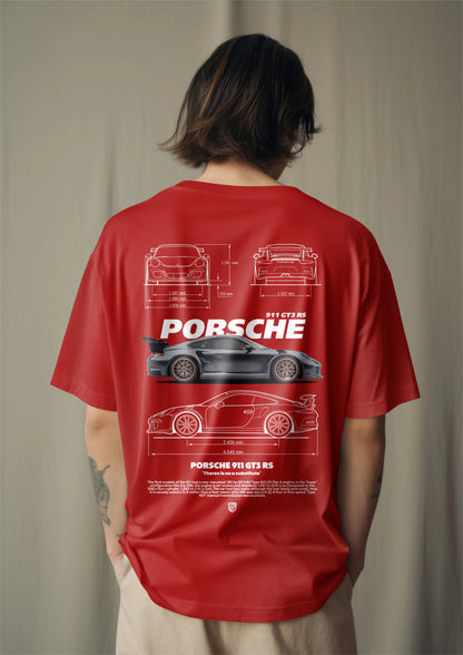 Porsche 911 GT3 RS Graphic Printed Oversized T-shirt Harble Outfits