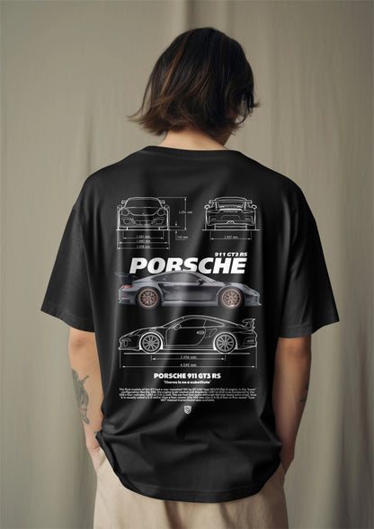 Porsche 911 GT3 RS Graphic Printed Oversized T-shirt Harble Outfits