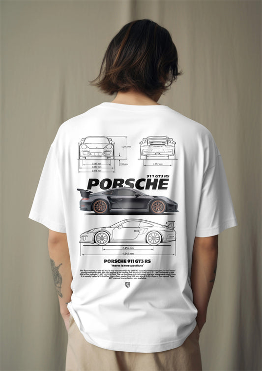 Porsche 911 GT3 RS Graphic Printed Oversized T-shirt Harble Outfits