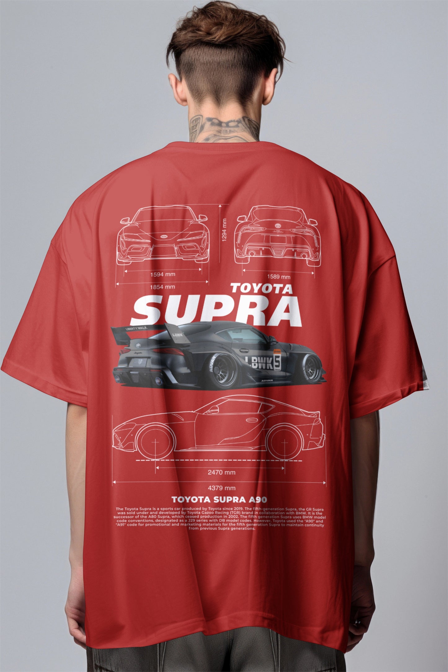 Toyota Supra Drift edition Graphic Printed Oversized T-shirt Harble Outfits