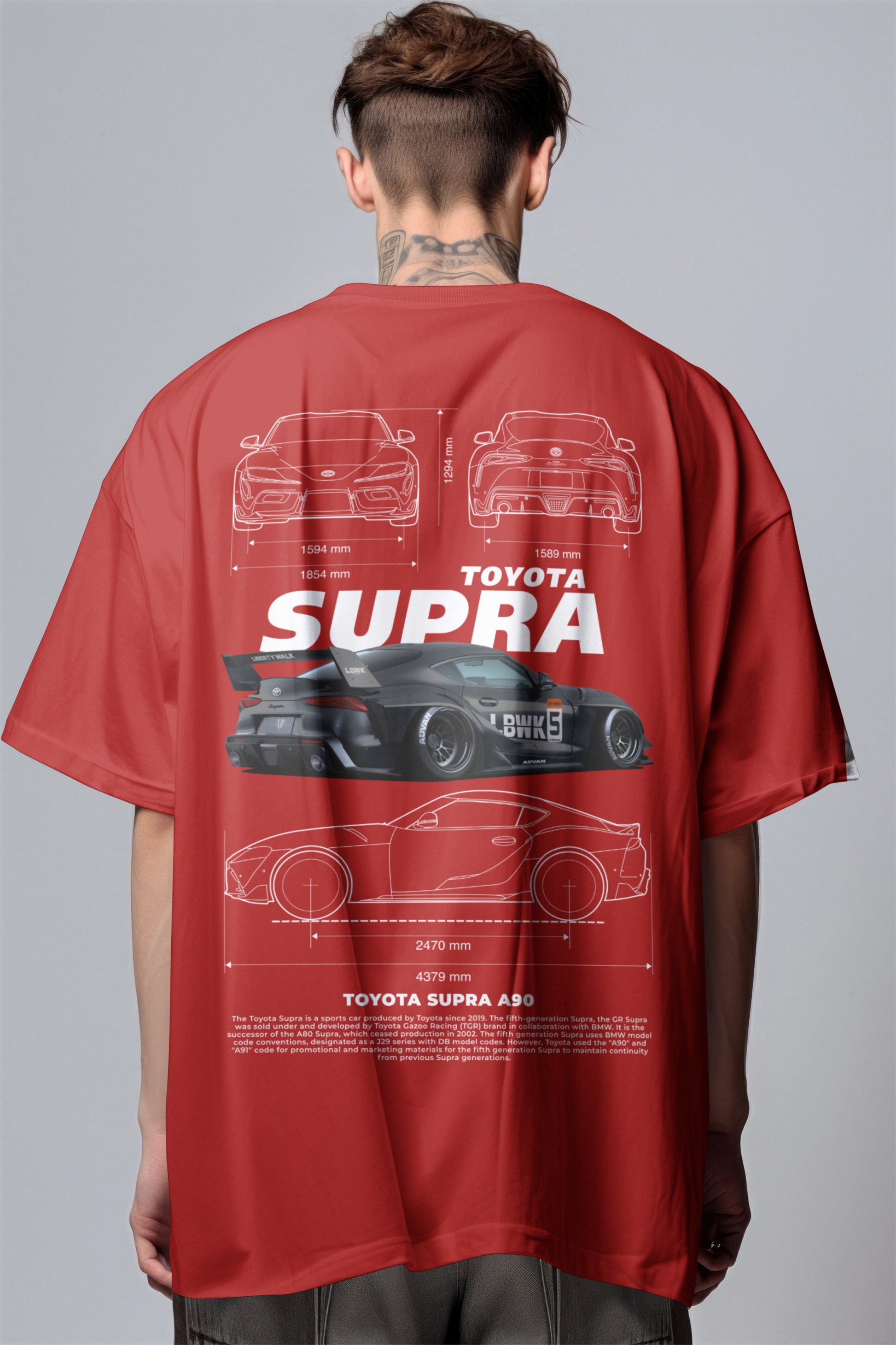 Toyota Supra Drift edition Graphic Printed Oversized T-shirt Harble Outfits