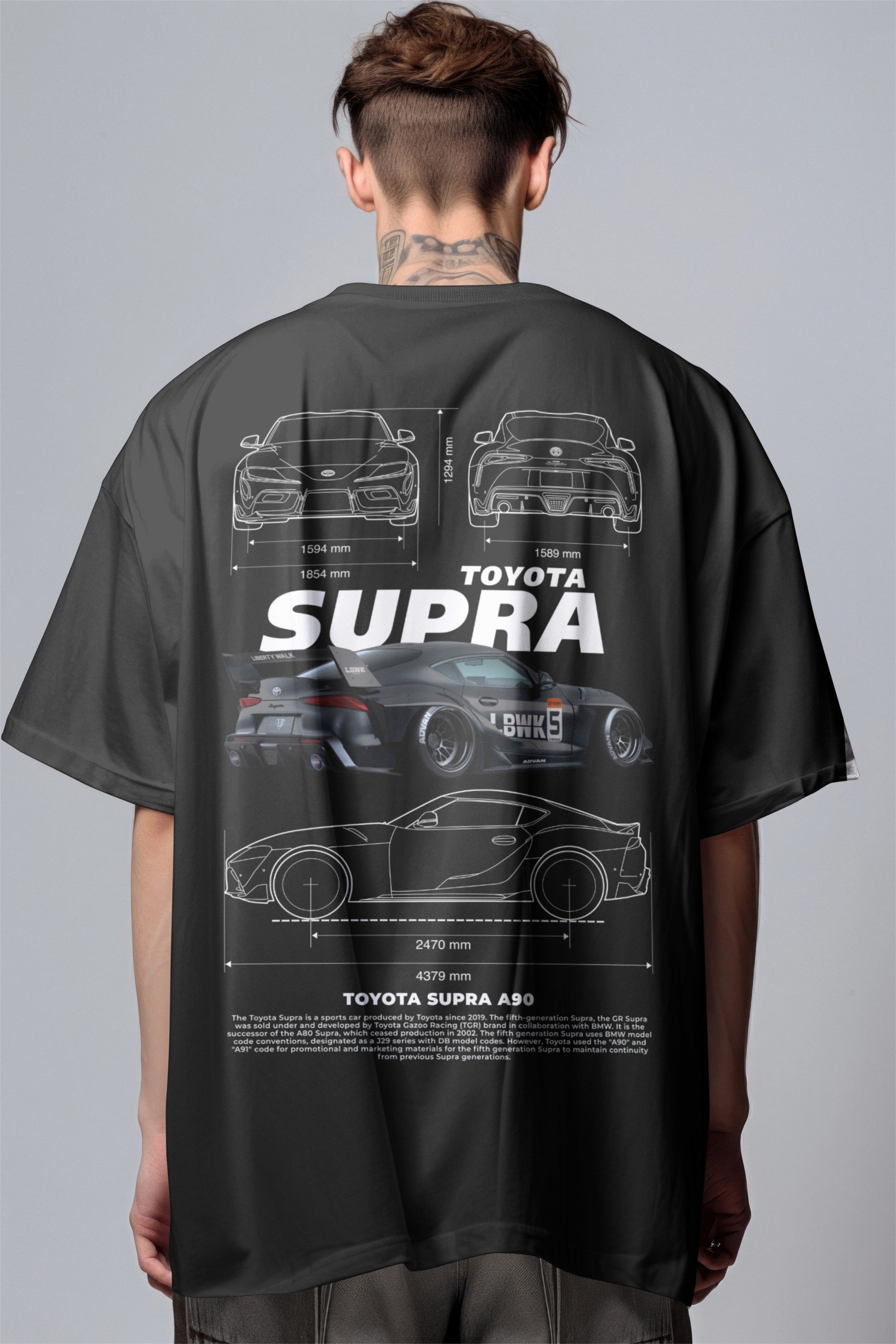 Toyota Supra Drift edition Graphic Printed Oversized T-shirt Harble Outfits